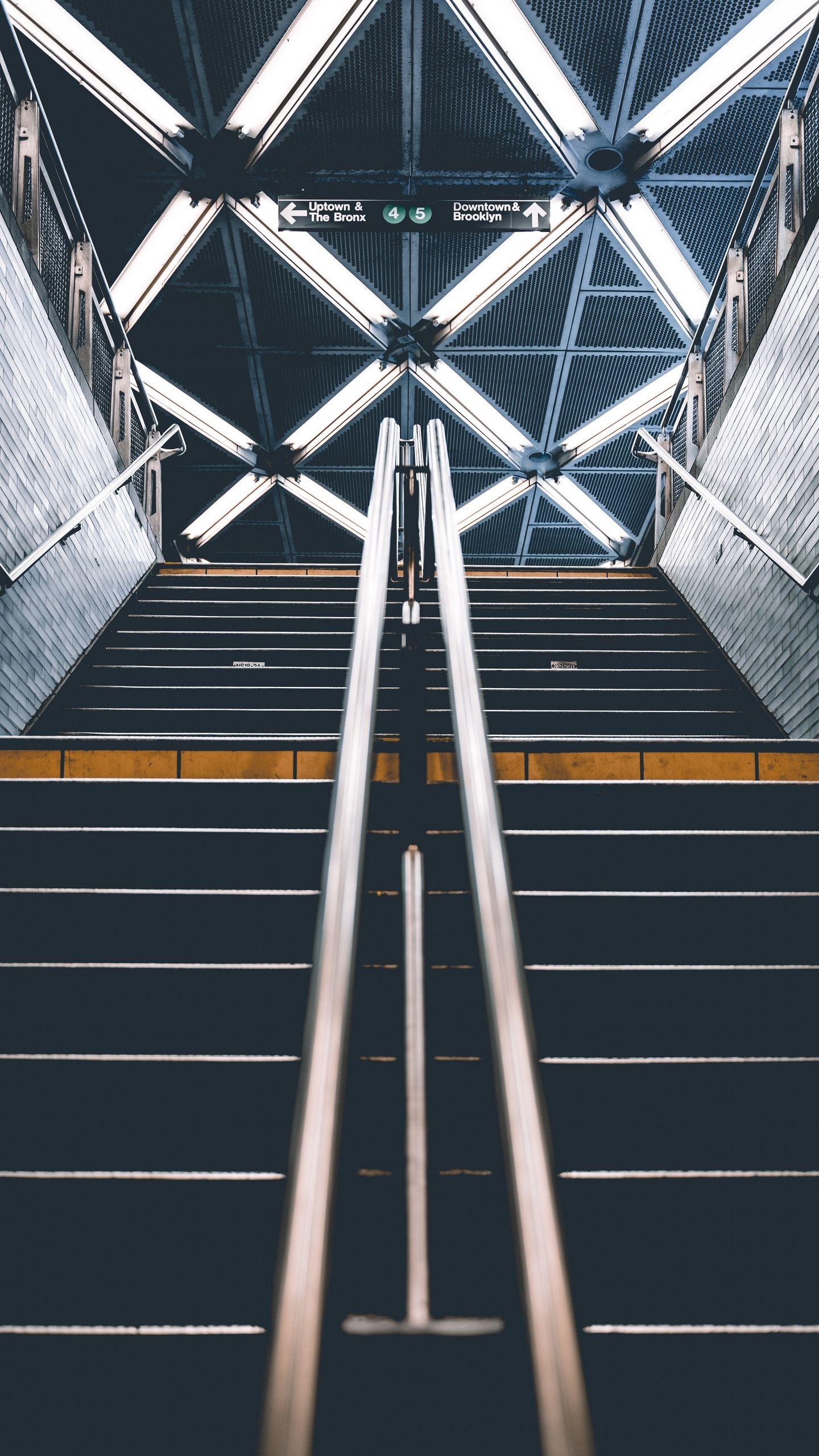 1440x2560 Download wallpaper 1440x2560 stairs, handrails, steps