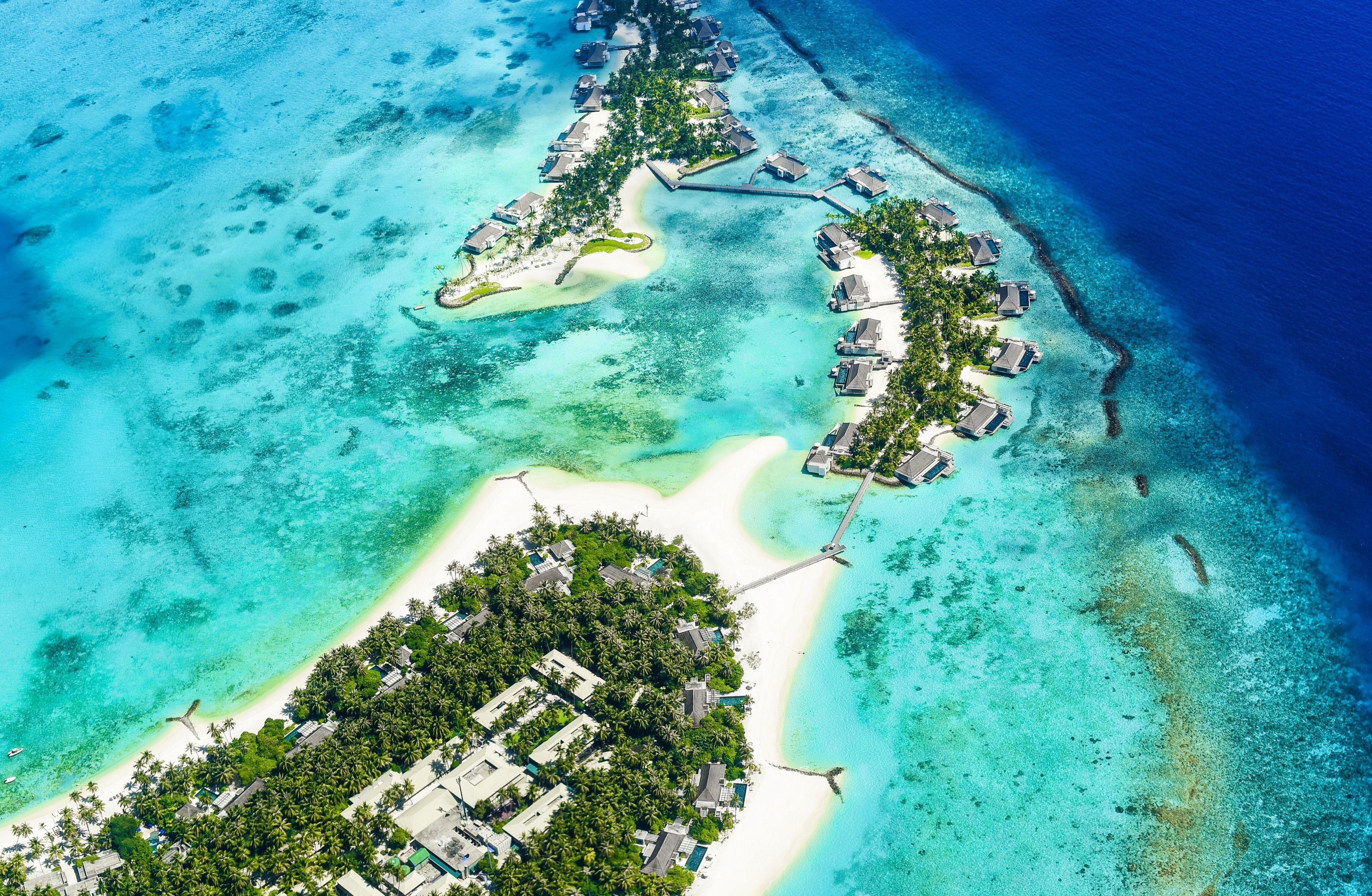 4594x3000 Download 4594x3000 Tropical Island, Ocean, Aerial View