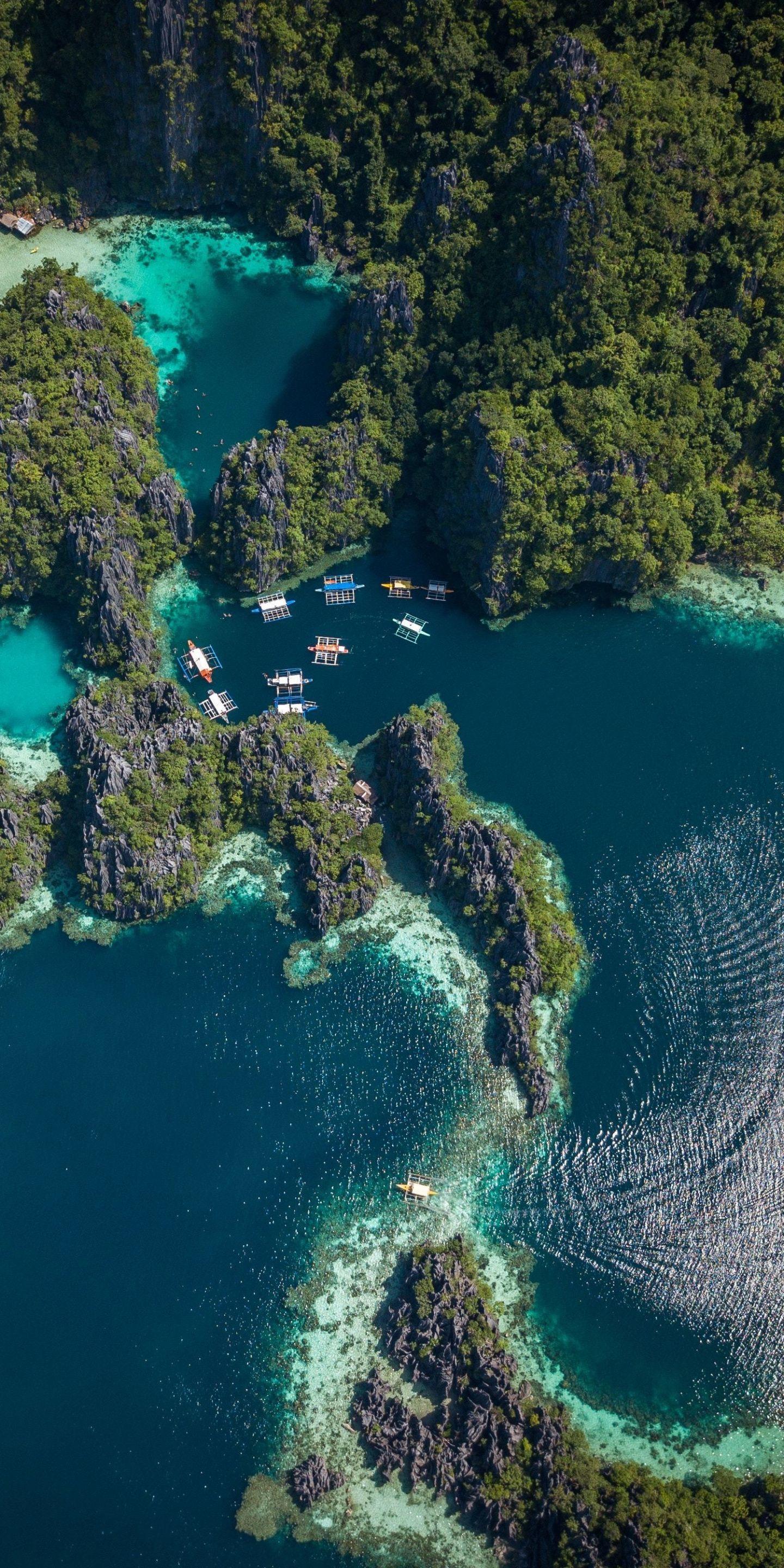 1440x2880 Nature, bay, aerial view wallpaper. Nature