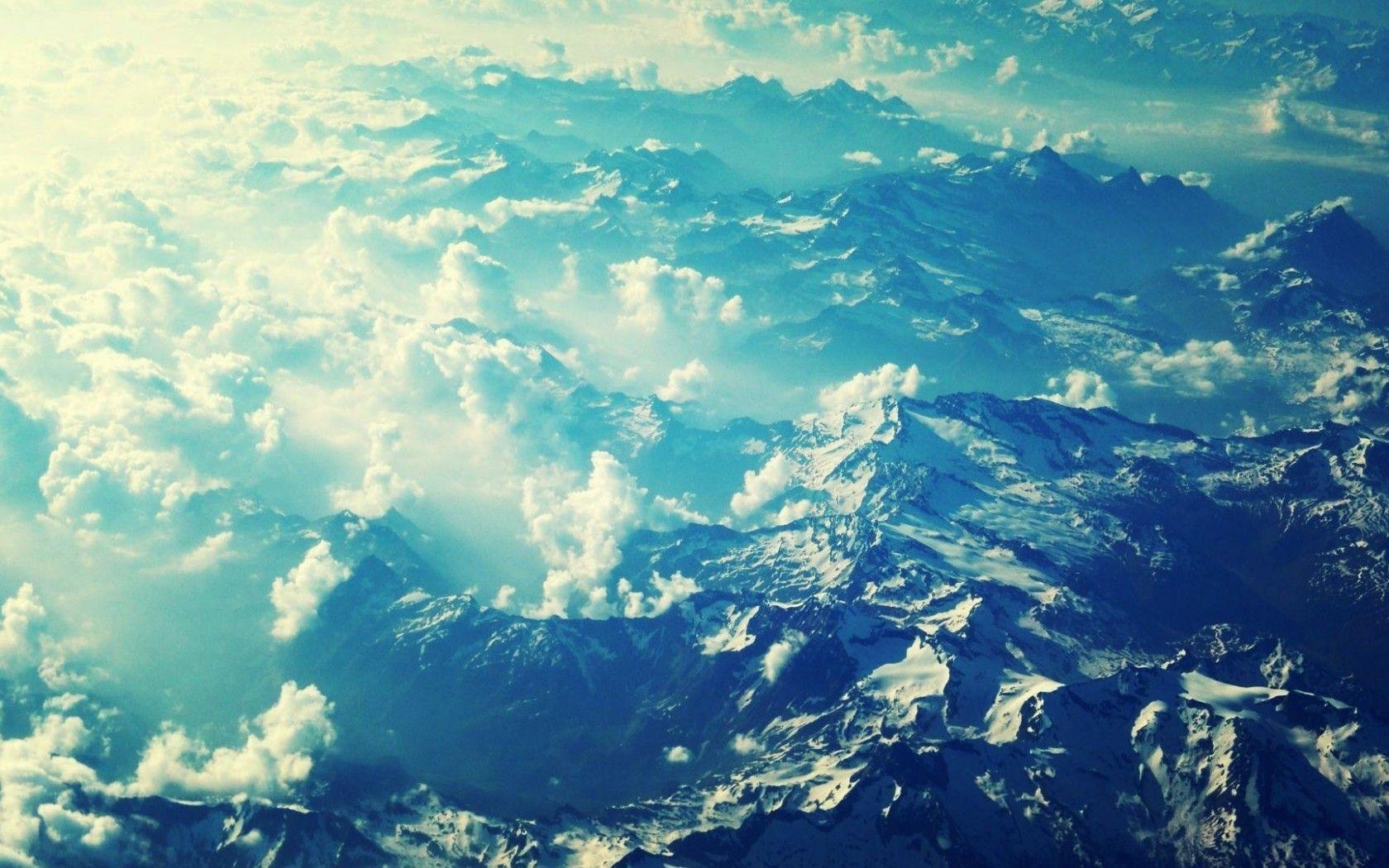 1680x1050 Free download Aerial view of mountains Widescreen and Full