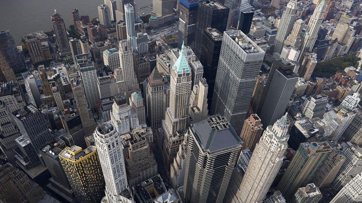 1244x700 Cityscapes New York City aerial view wallpaperx1080