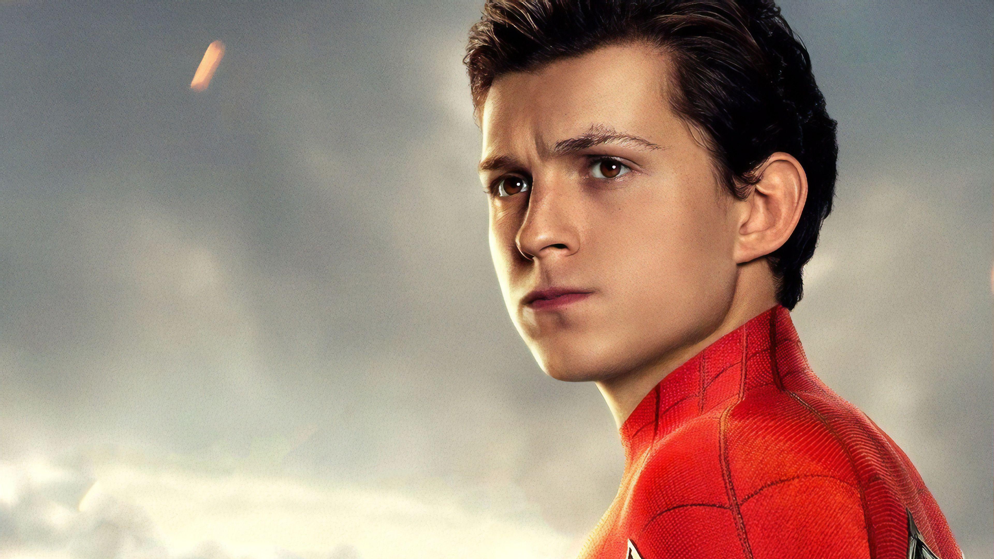 3840x2160 Tom Holland As Peter Parker Spider Man Far From Home Poster