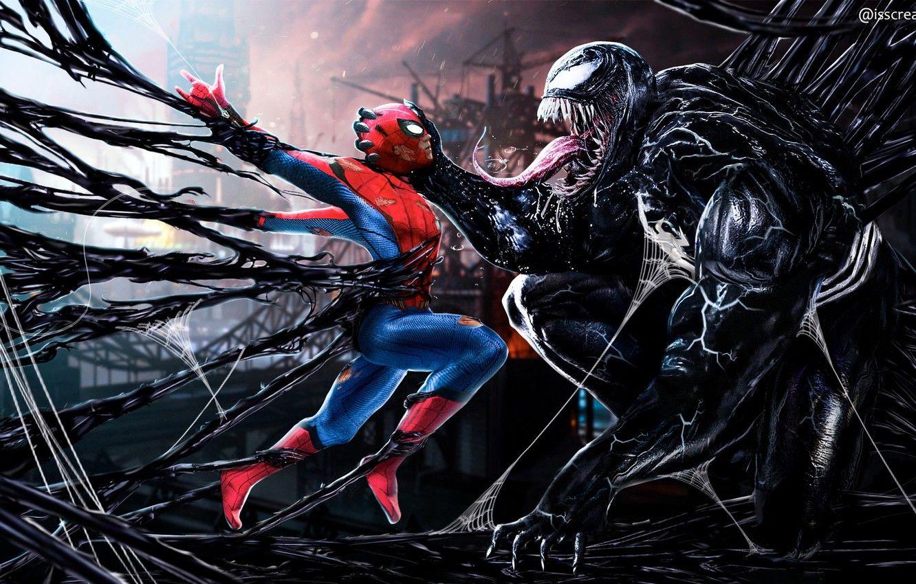 1332x850 Wallpaper Tom Hardy, Venom, Peter Parker, Spider Man, Eddie