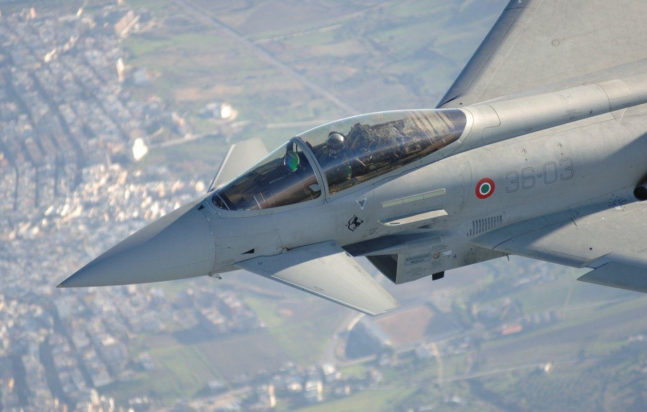 1332x850 Wallpaper Pilot, Eurofighter Typhoon, The Italian air force