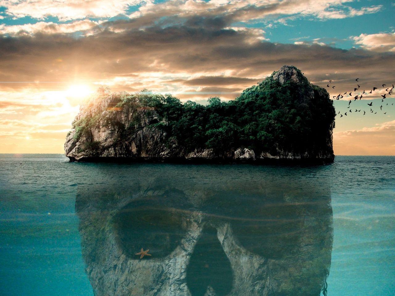 1280x960 Download wallpaper 1280x960 skull, island, mystical