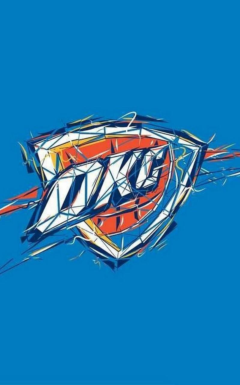 800x1280 Oklahoma City Thunder Wallpaper Art for Android