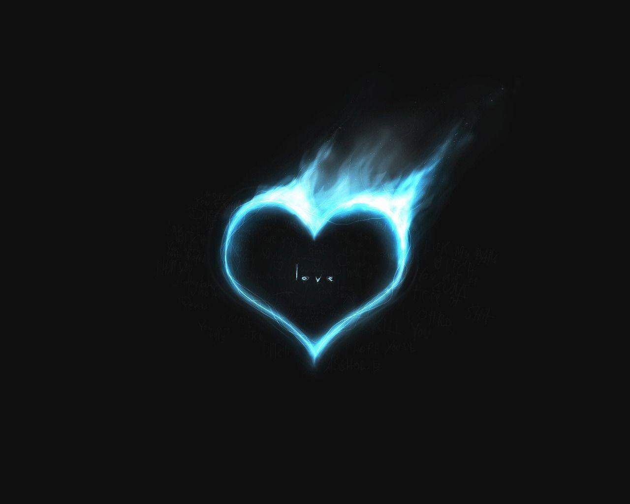 1280x1024 Neon Hearts Wallpaper