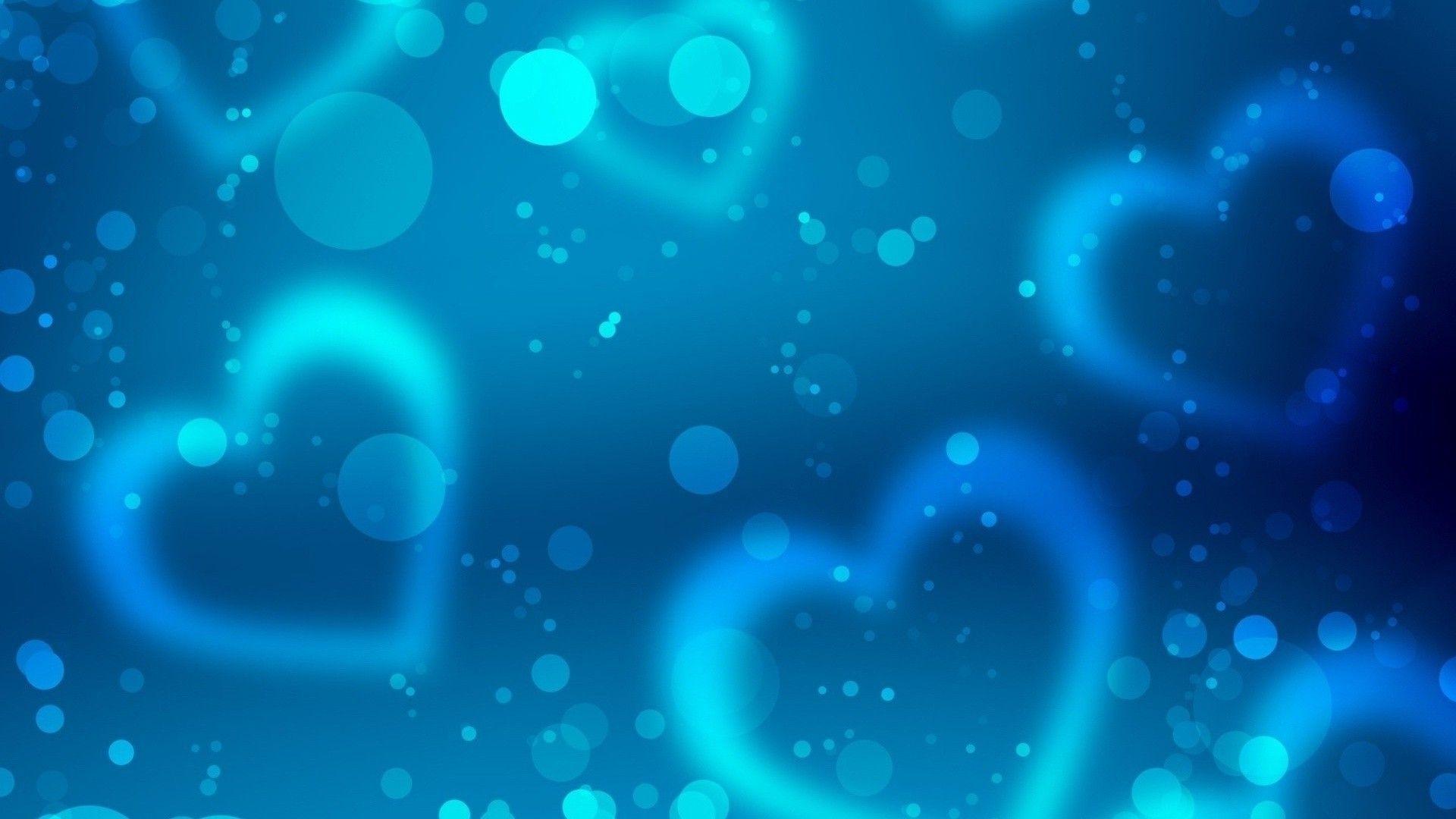 1920x1080 Blue Heart Wallpaper