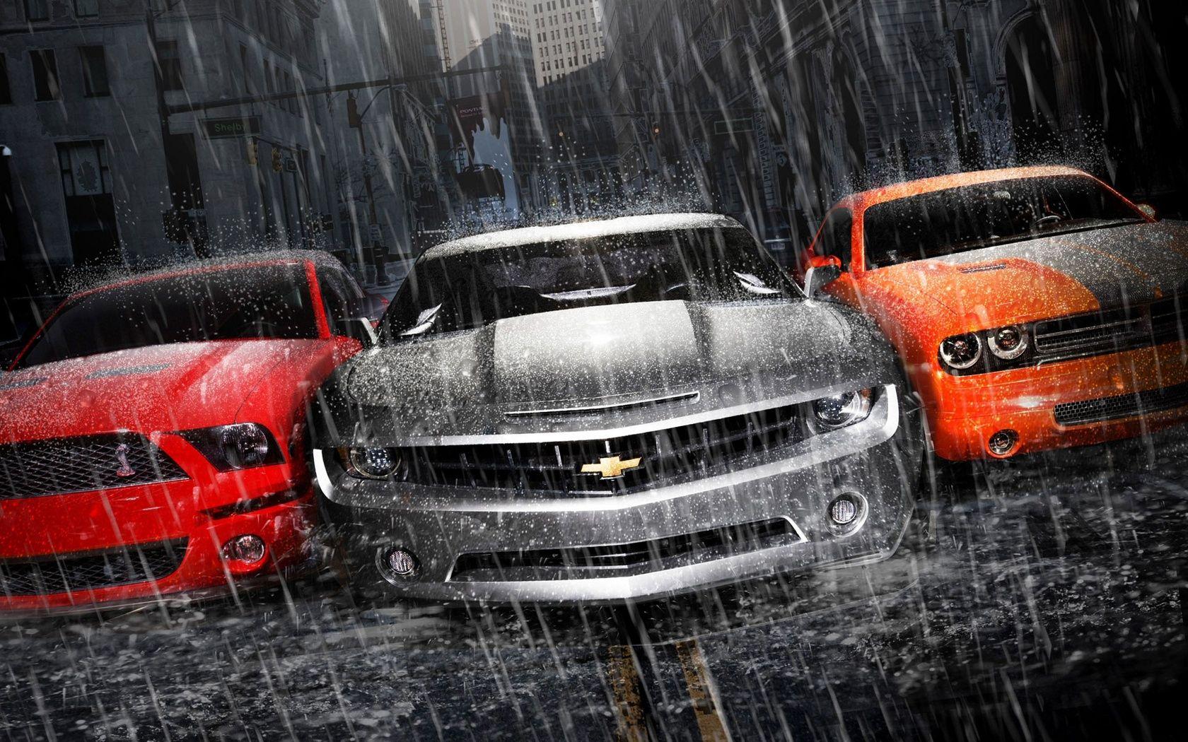 1680x1050 American Muscle Cars Shelby Camaro Mustang Desktop Wallpaper