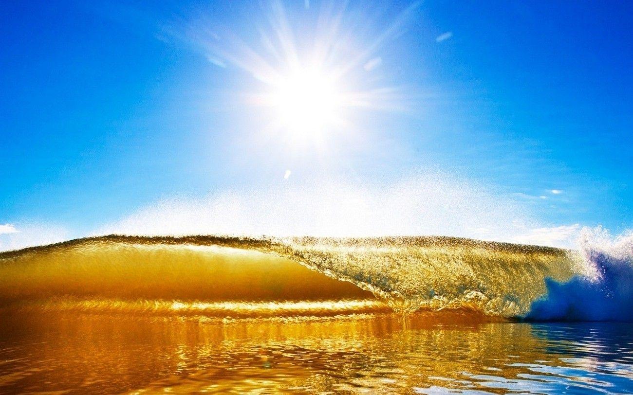 1300x812 nature landscape gold waves sea coast beach sun