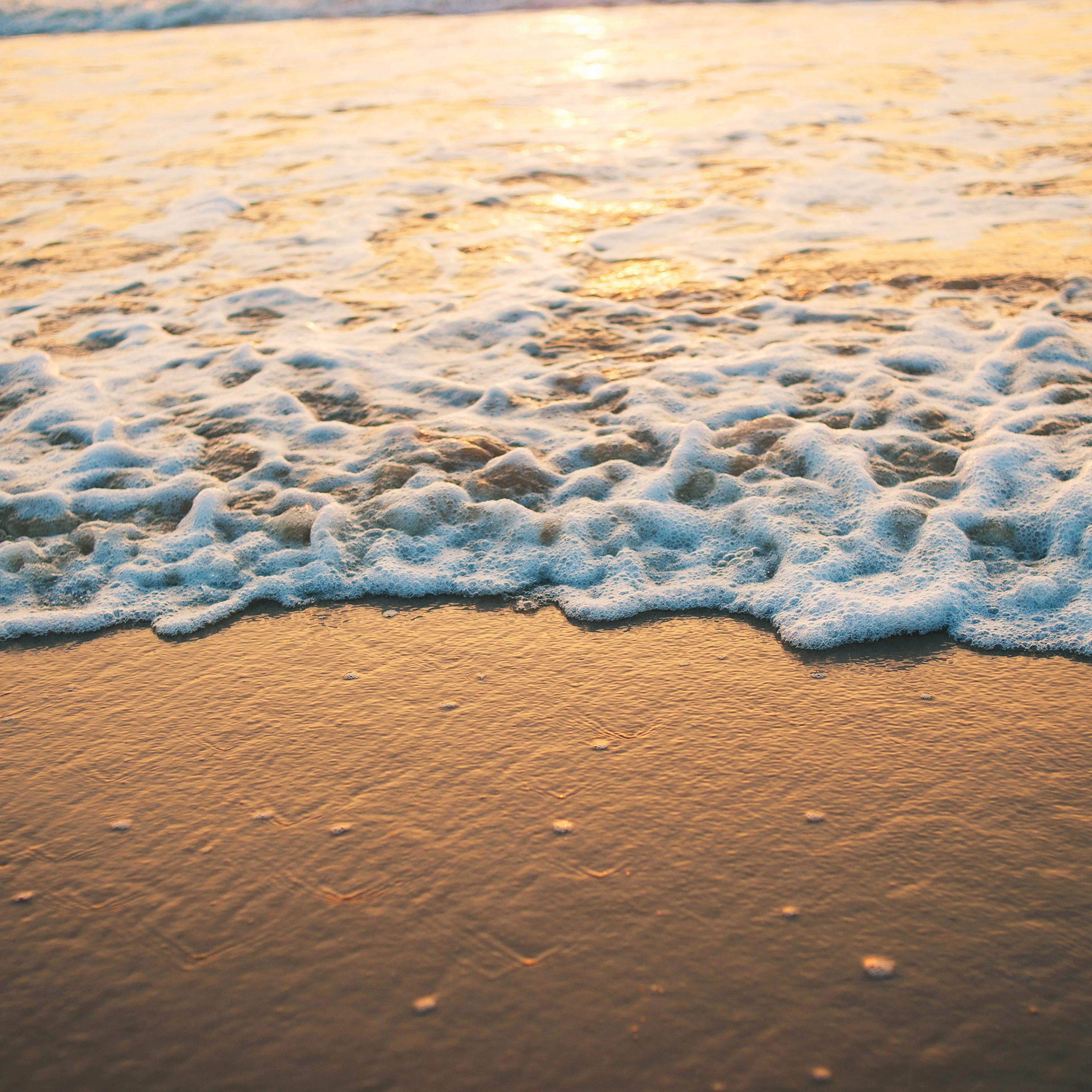 2732x2732 Beach gold sea iPad Pro Wallpaper Free Download