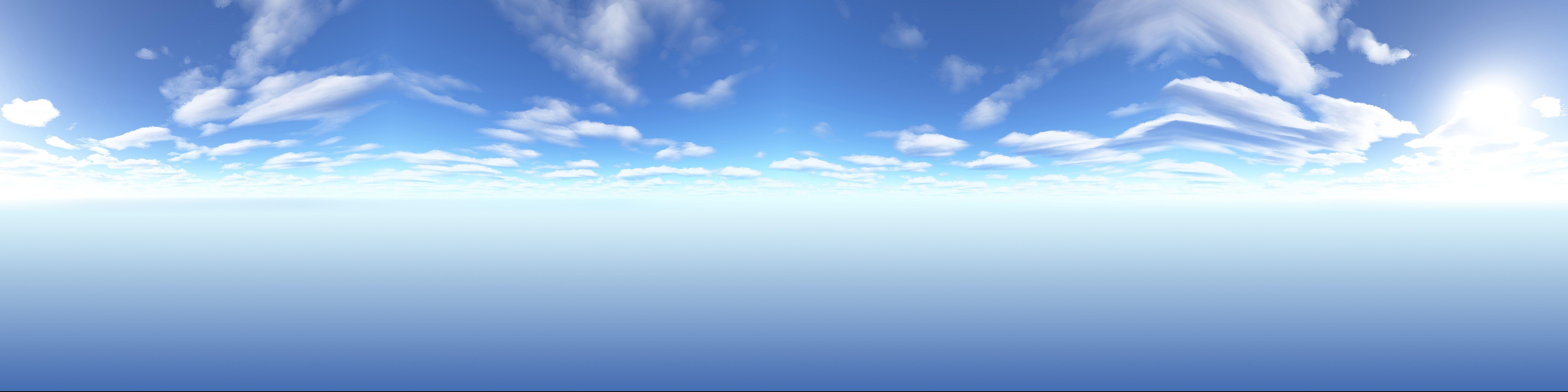 8000x2000 Sunny Skies (dual screen wallpaper) HD Wallpaper