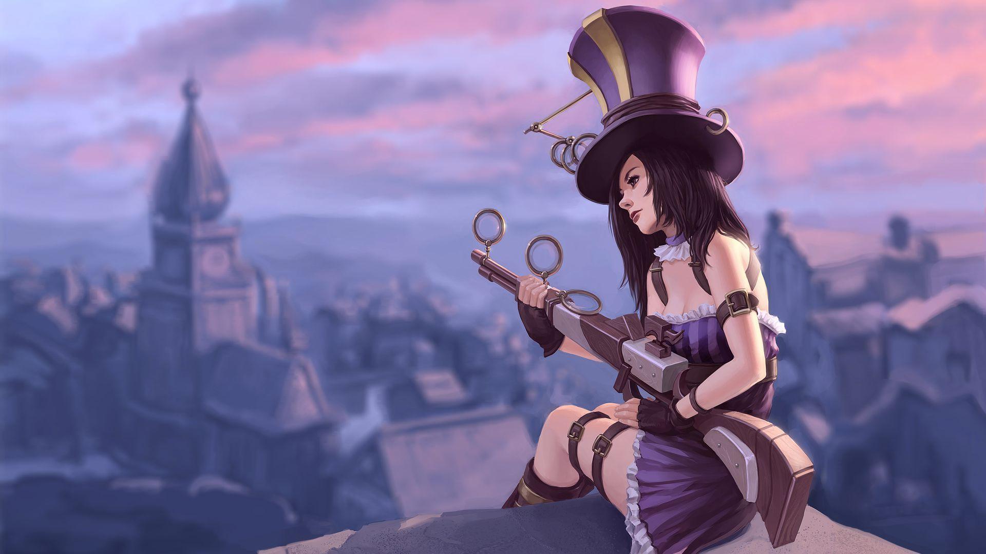 1920x1080 Caitlyn the Sheriff of Piltover HD Wallpaper FullHDWpp