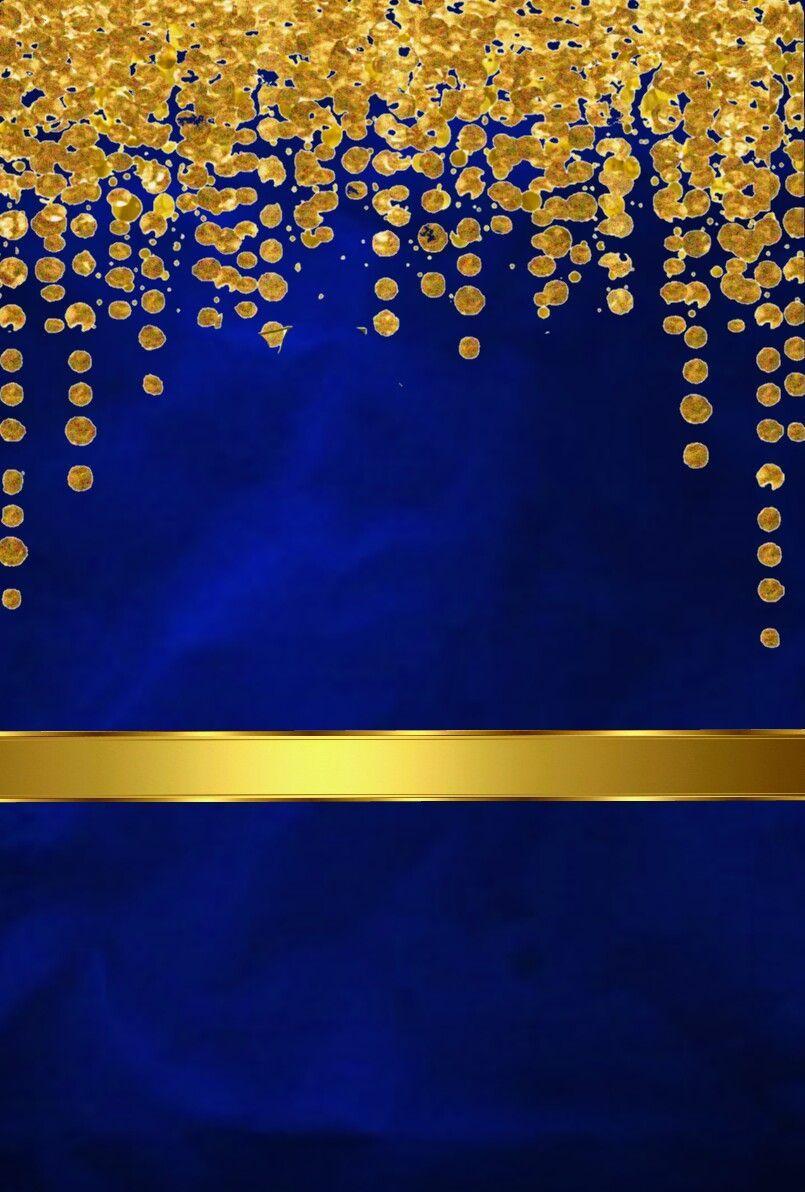 Navy Blue With Gold Wallpaper - Shardiff World