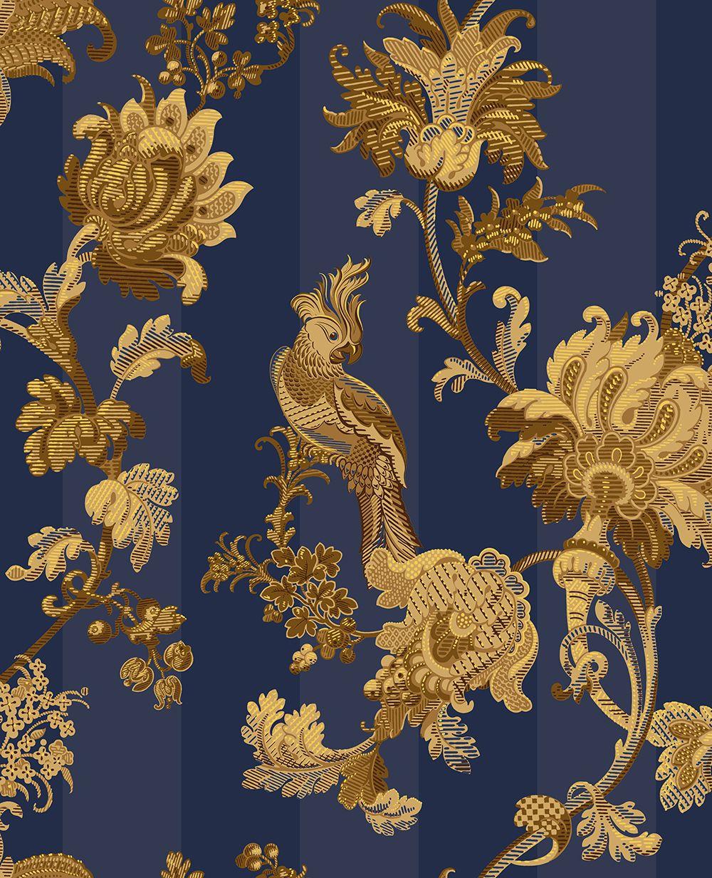 1000x1232 Cole & Son Zerzura Royal Blue / Gold Wallpaper Main - Royal