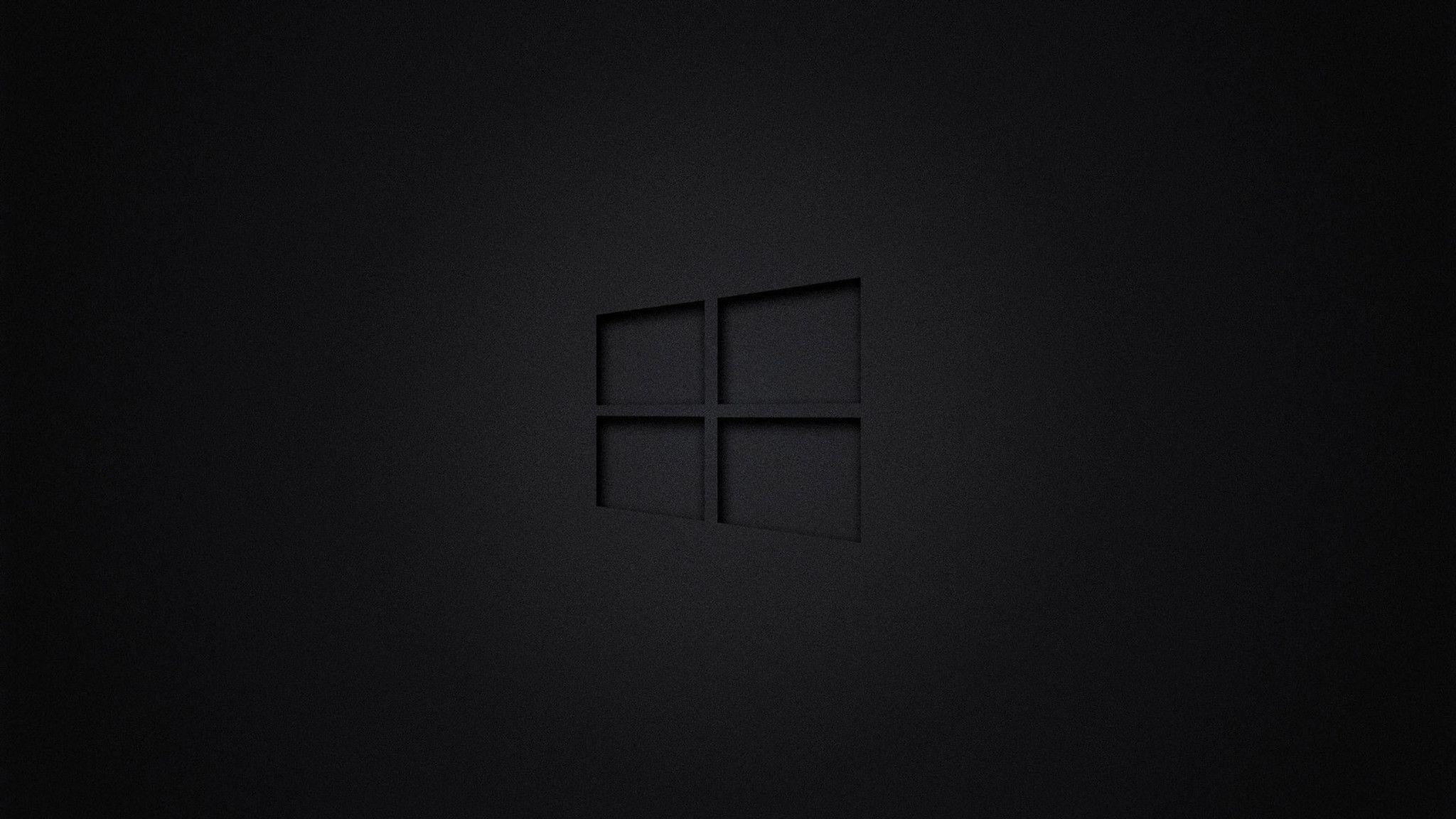 2048x1152 Windows 10 Dark Wallpaper
