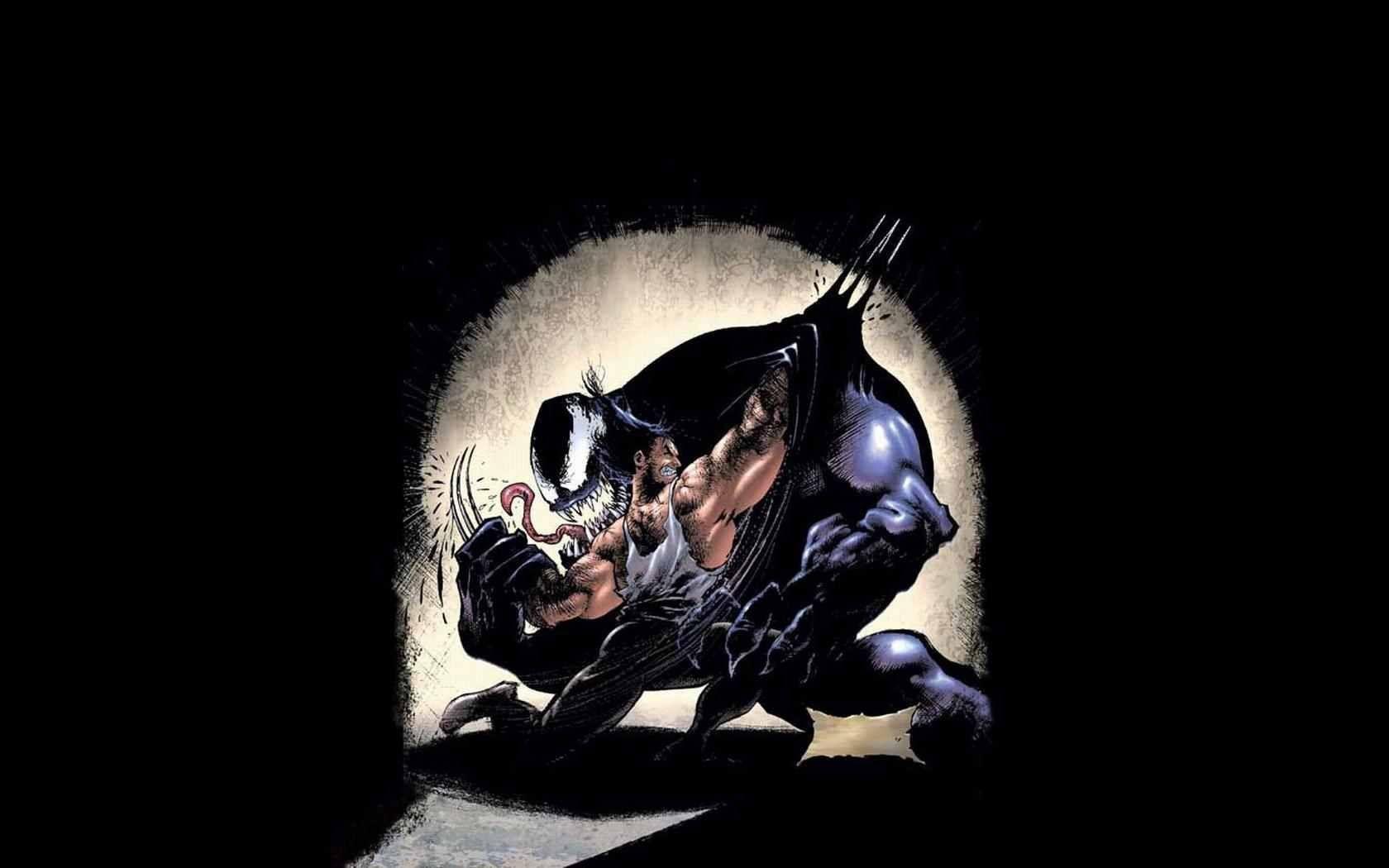 1680x1050 Venom Wolverine Marvel Comics wallpaperx1050
