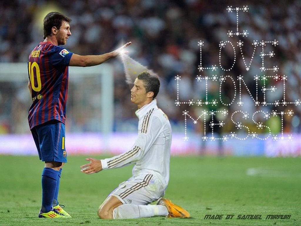 1024x768 Messi Vs Ronaldo Wallpaper