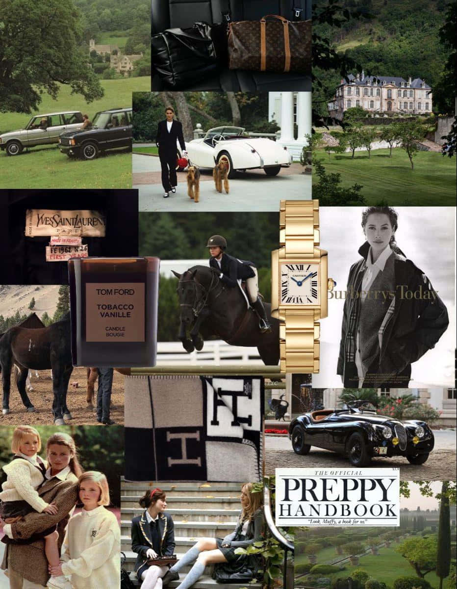 932x1200 Download Old Money Luxury Collage Wallpaper