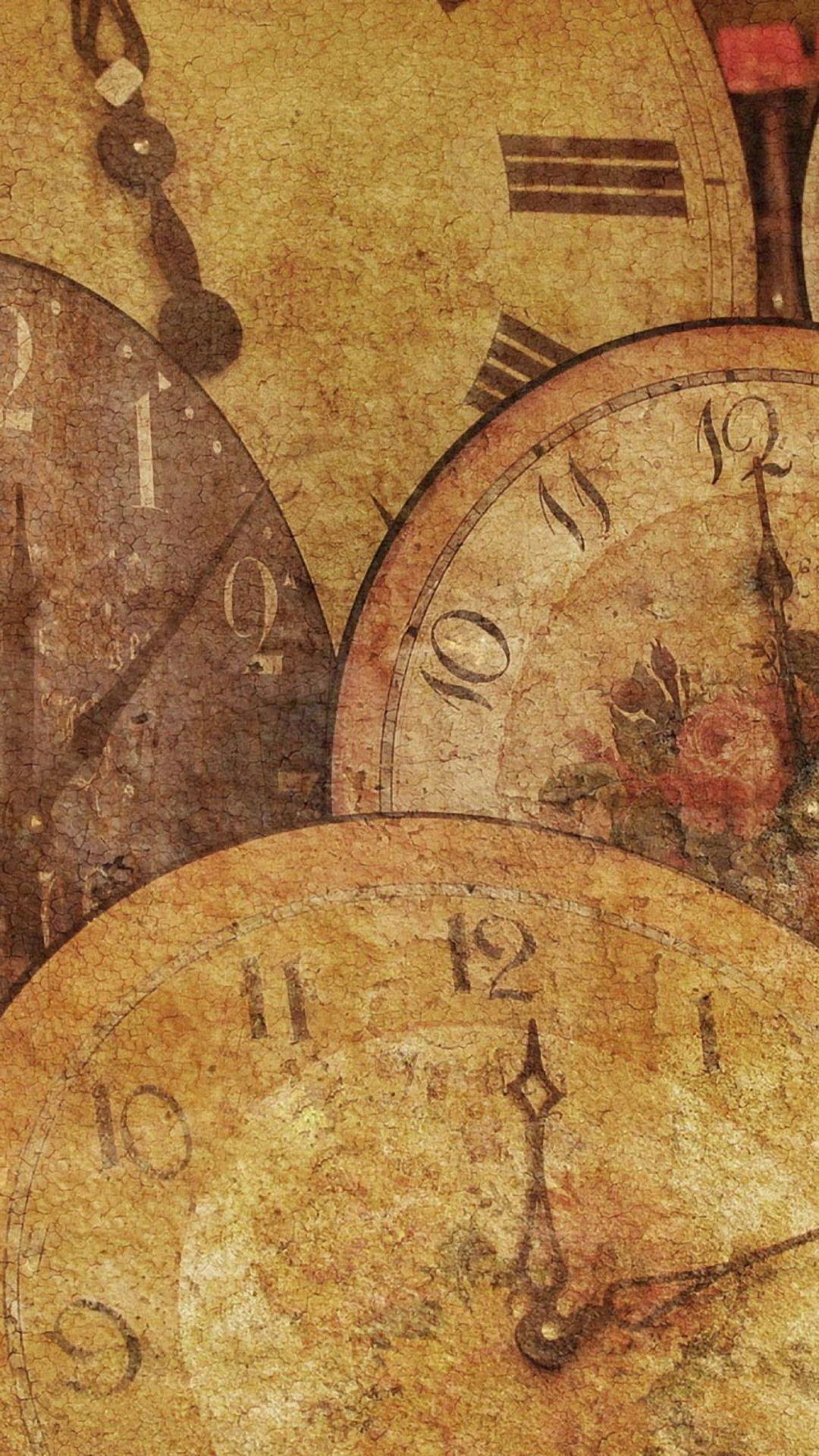 1080x1920 Clock Antique Arrow Texture Android Wallpaper 1080p Phone Mobile