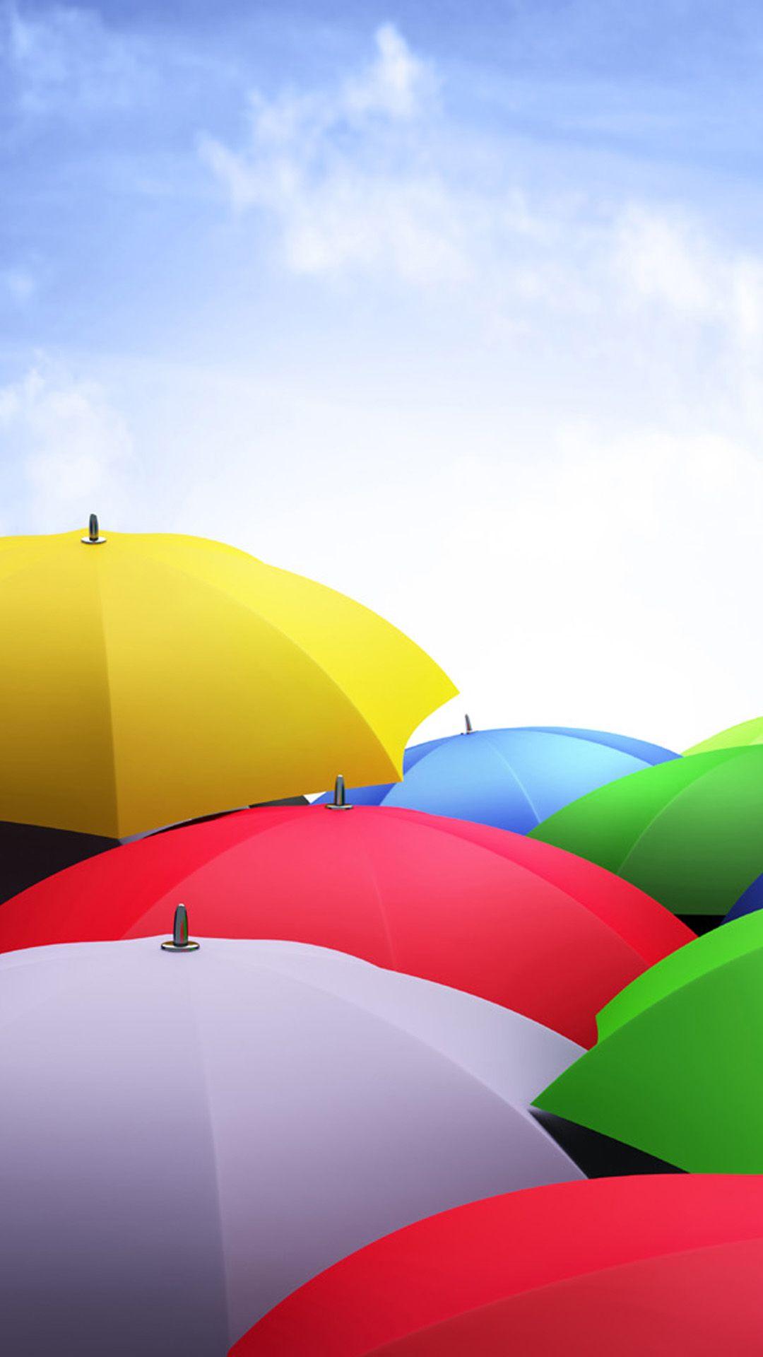 1080x1920 Nexus 5 Stock Colorful Umbrellas Android Wallpaper