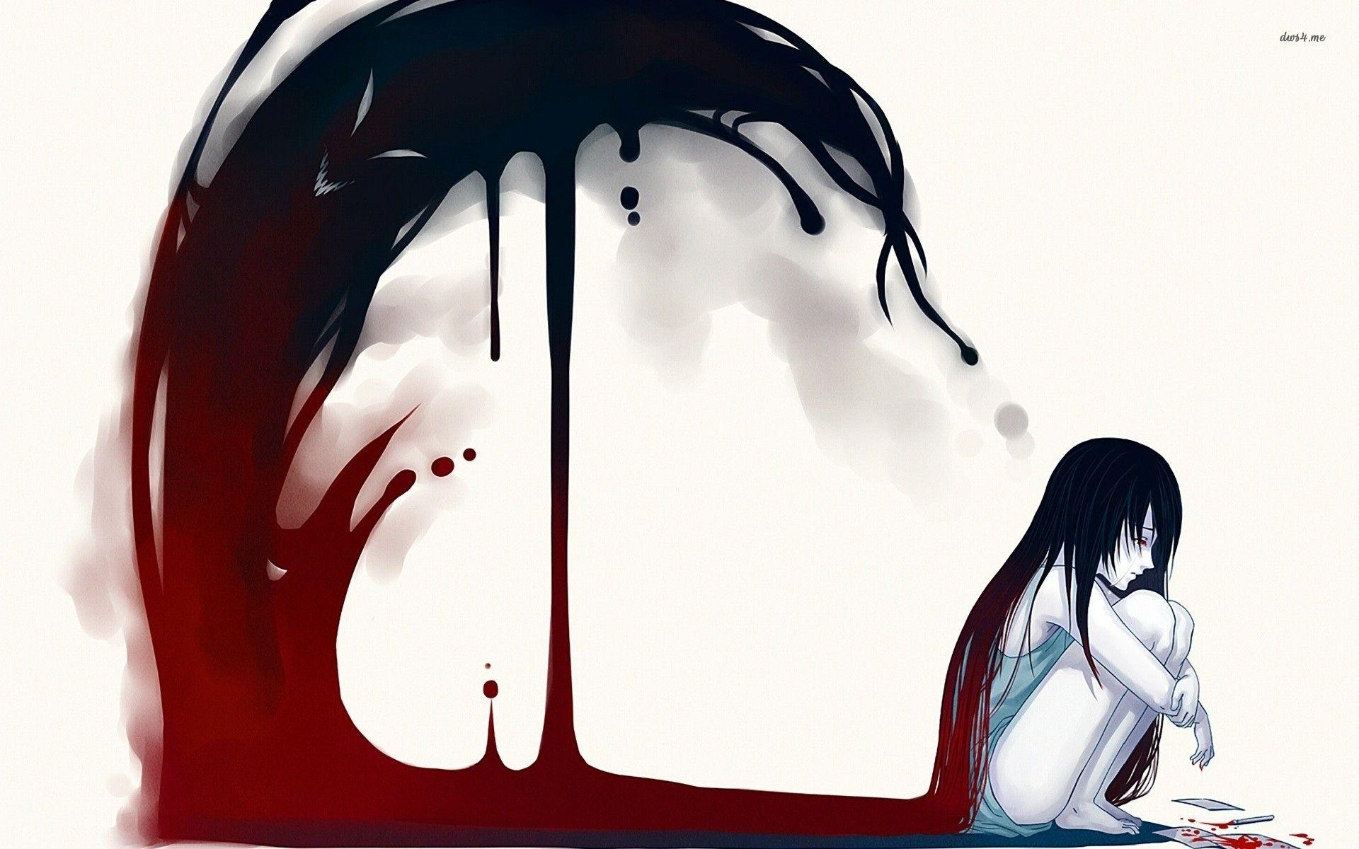 1920x1200 Girl surrounded by blood wallpaper wallpaper