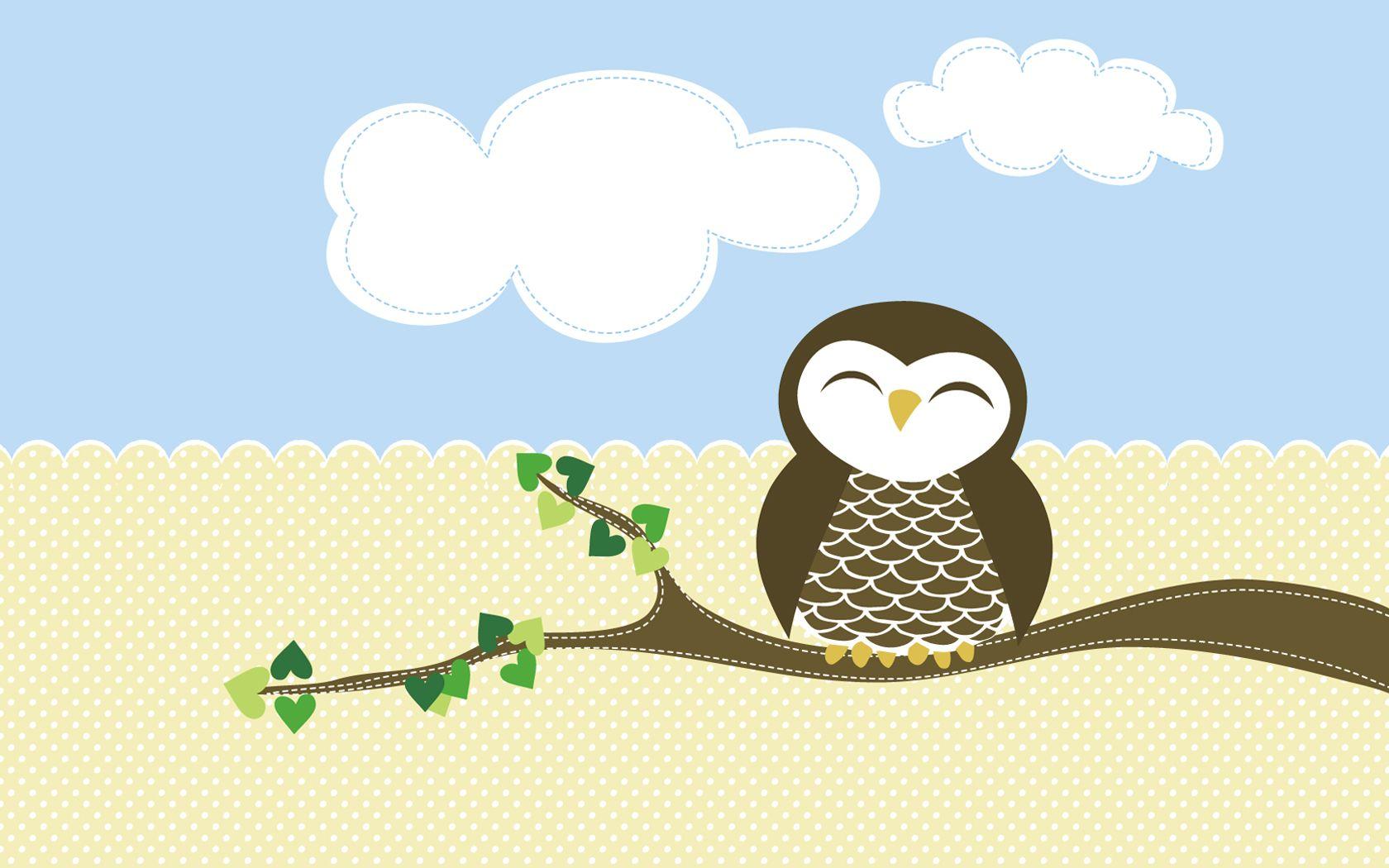 1680x1050 Cute Owl Wallpaper