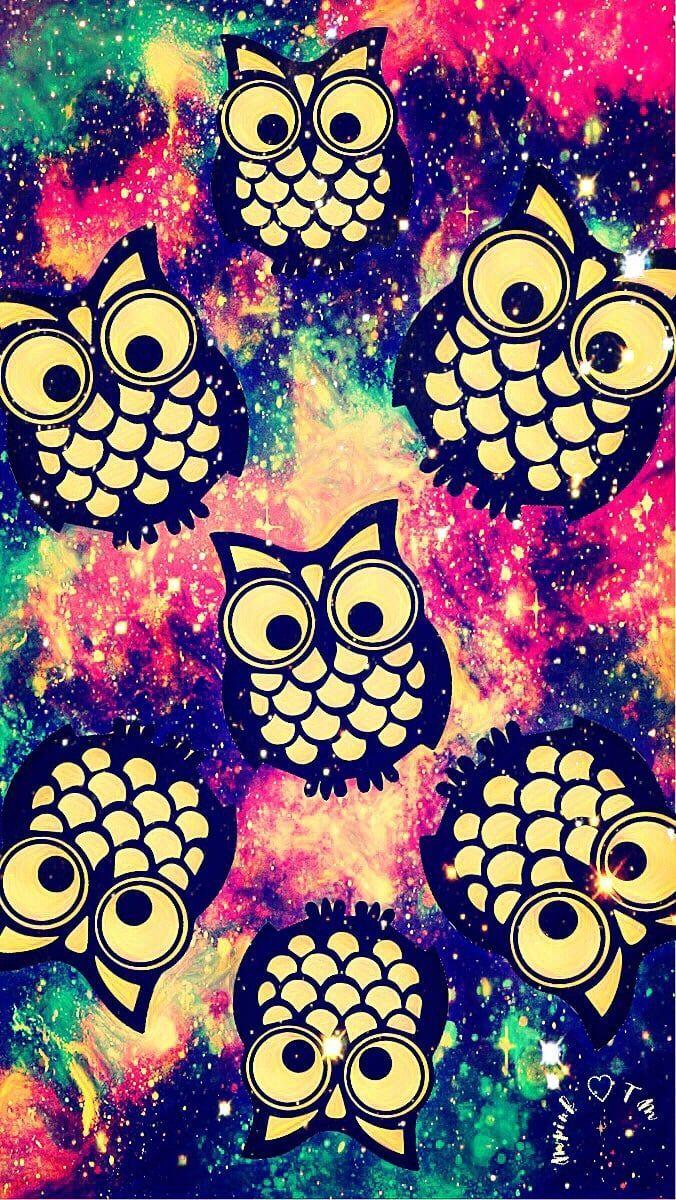 676x1200 Cute Owls Galaxy Wallpaper #androidwallpaper