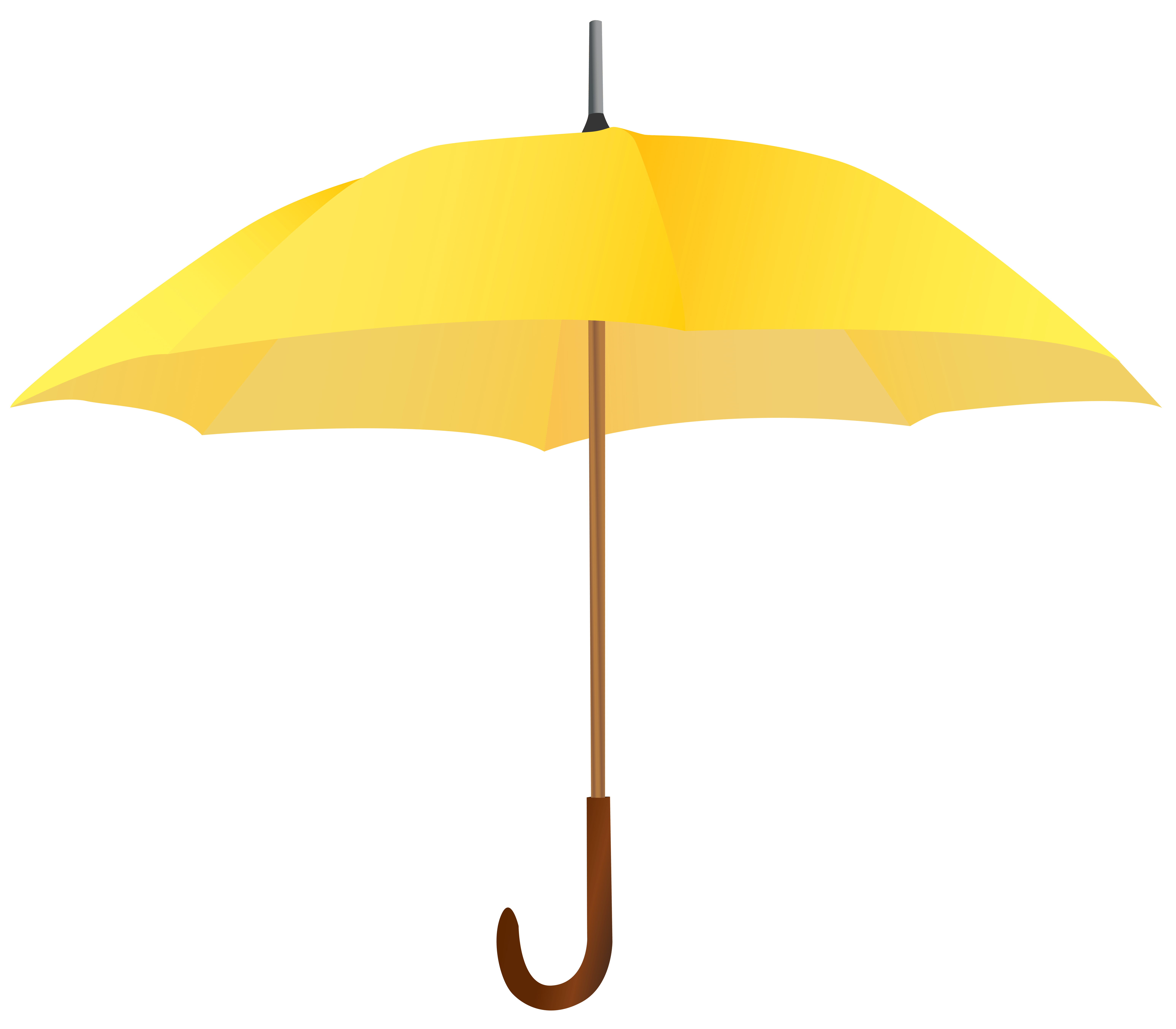 6190x5416 Yellow Umbrella PNG Clipart Image