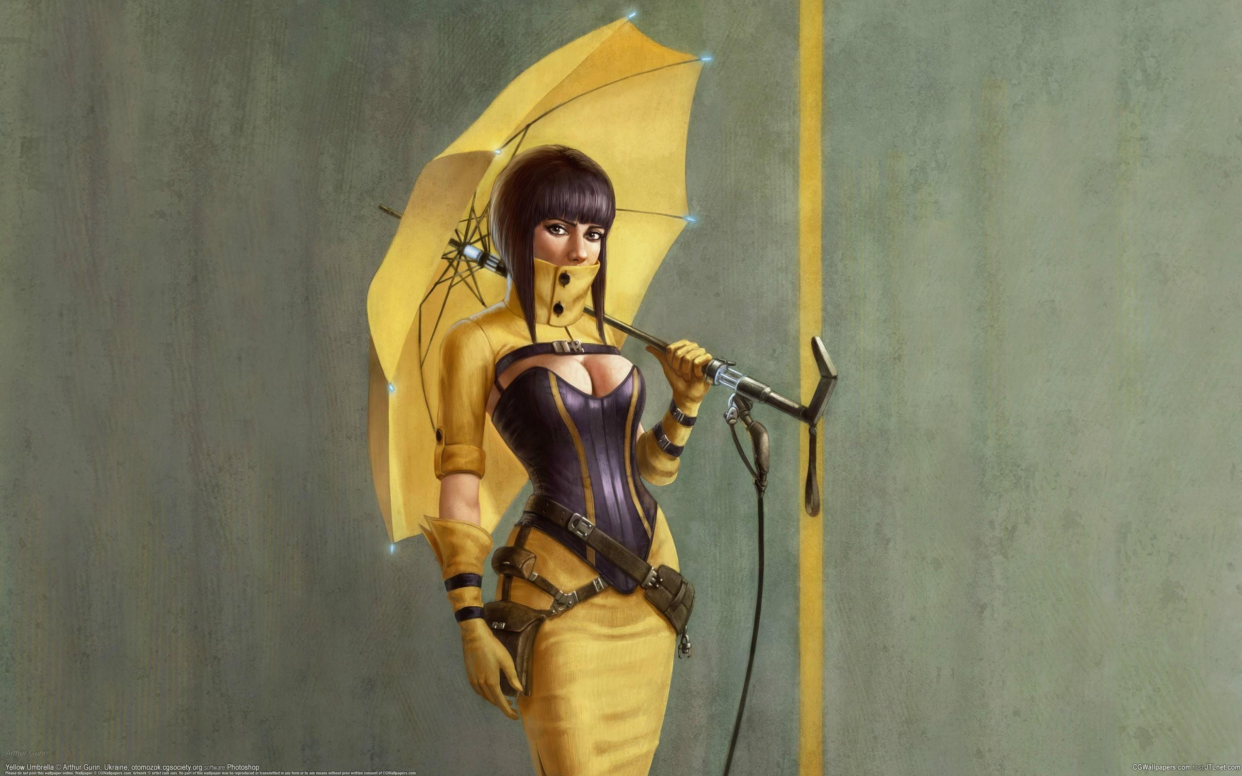 2560x1600 Yellow Umbrella HD desktop wallpaper : Widescreen : High