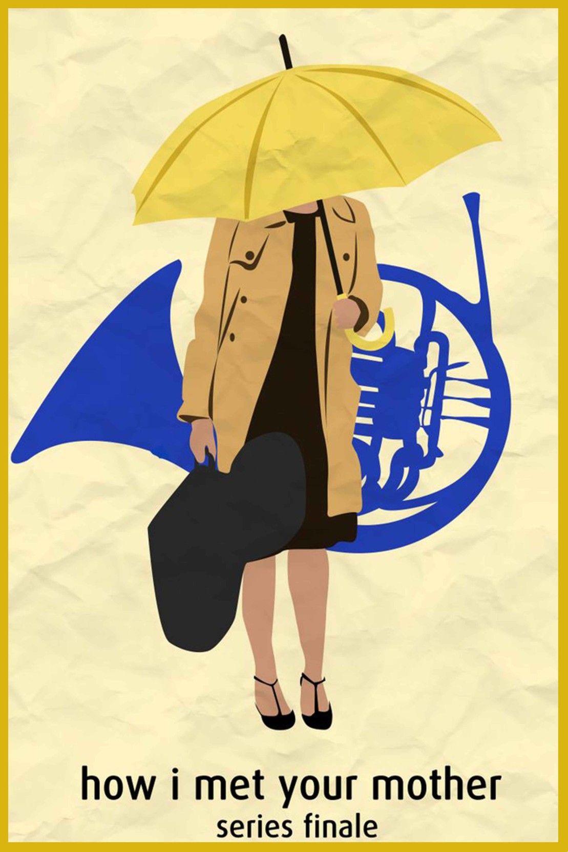 1109x1664 How I Met Your Mother Blue Horn and Yellow Umbrella Paper