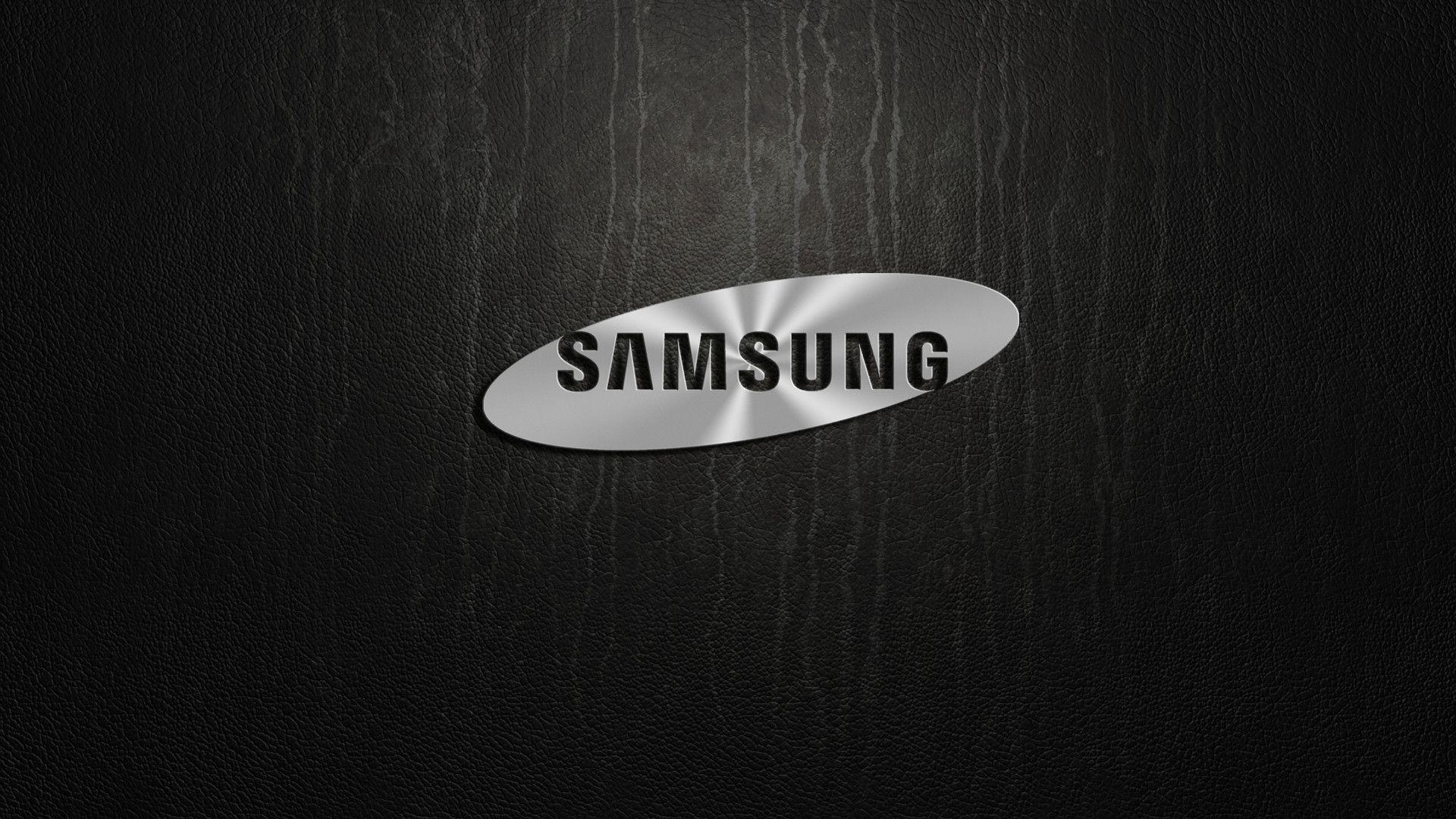 1920x1080 Black White Samsung Logo Wallpaper