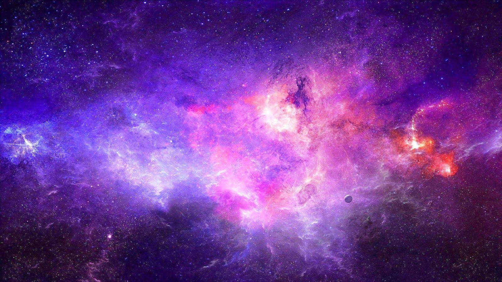 Hình nền thiên hà màu tím 1600x900 Wp60011193 Hình nền động HD