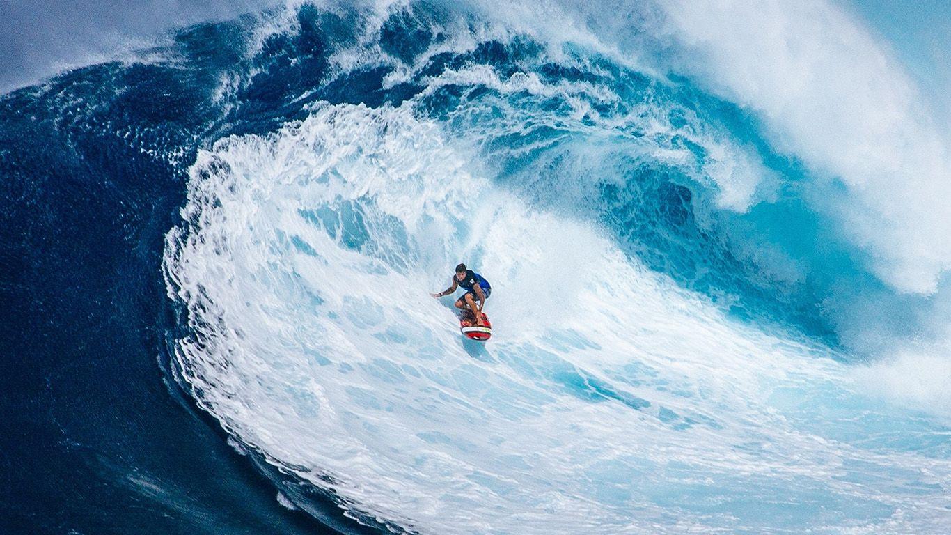1366x768 wallpaper for desktop, laptop. wave surf summer sea nature
