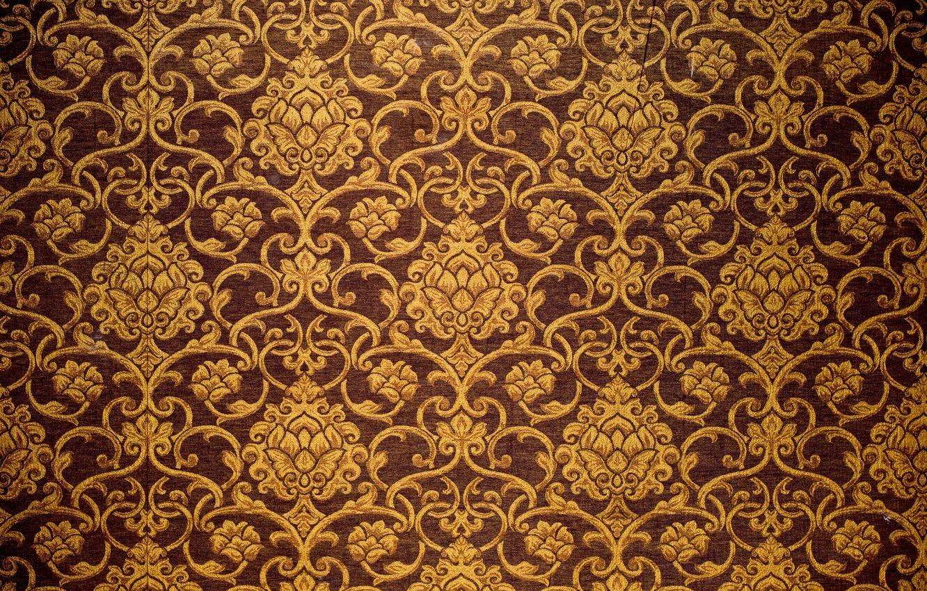1332x850 Wallpaper background, pattern, fabric, golden, ornament, vintage, pattern, arab, fabric, Arab image for desktop, section текстуры