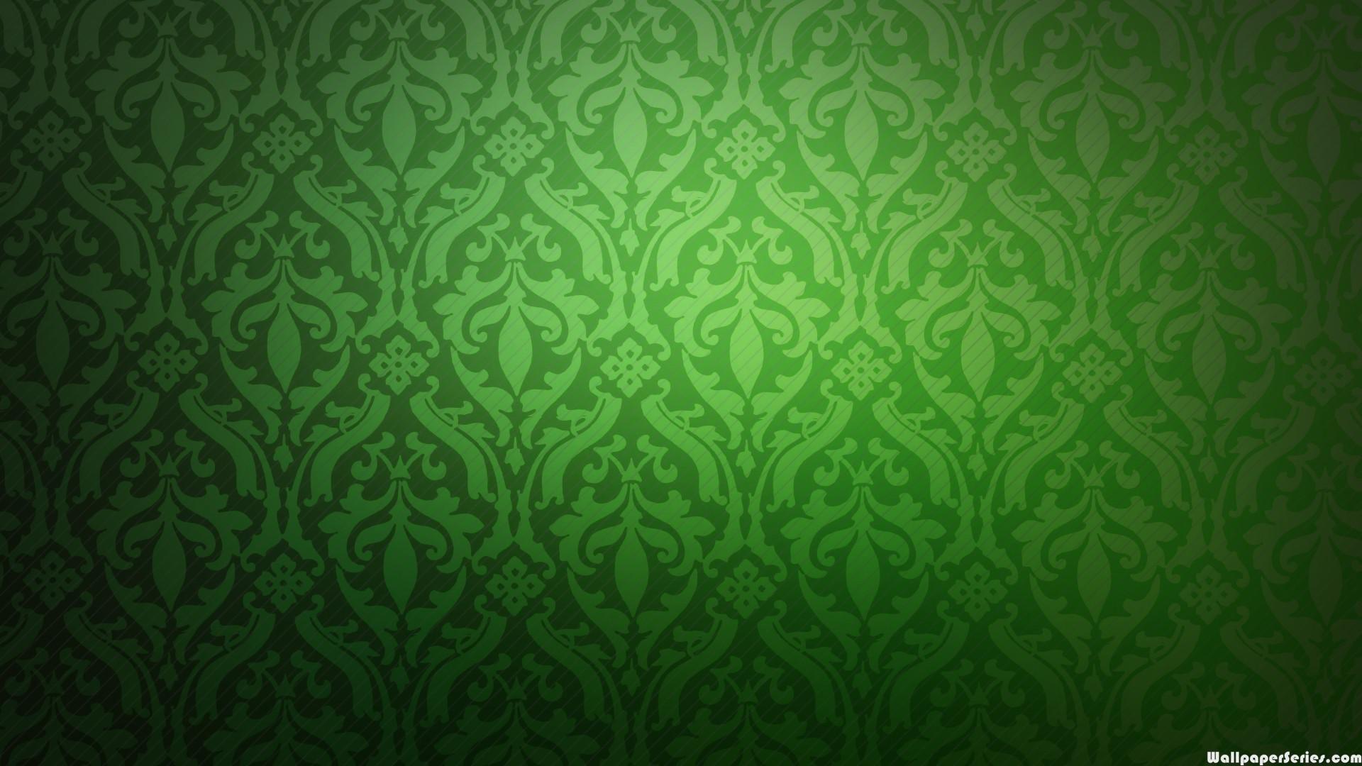 1920x1080 HD Green Vintage Pattern Wallpaper