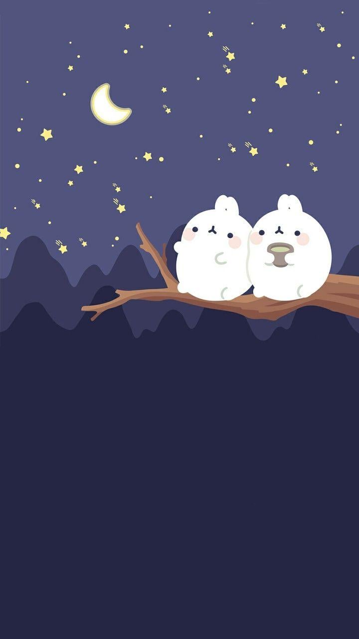 720x1280 art, bunny, cartoon, couple, cute art, cute baby, cute