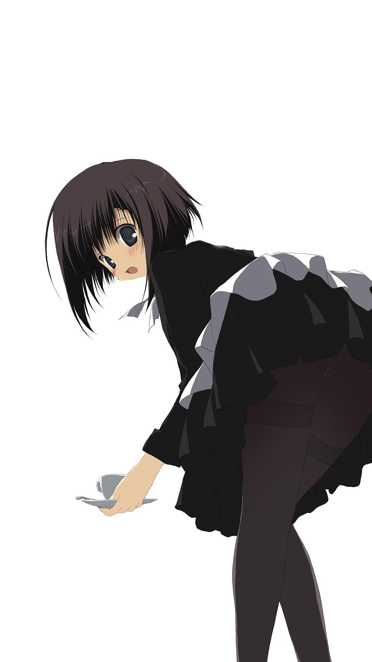 1242x2208 Girl Anime Black Dress Cute Illustration Art Android wallpaper