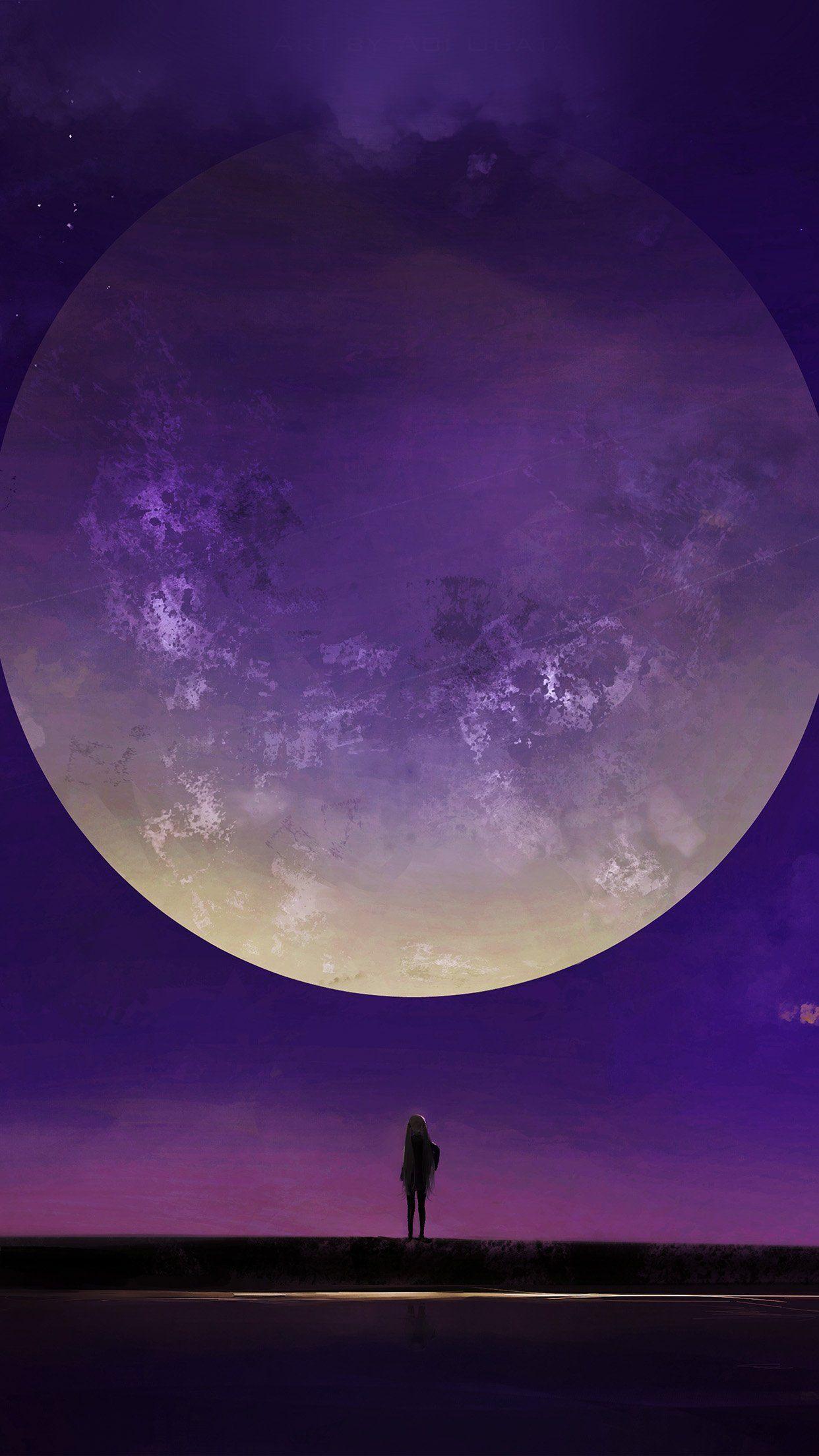 1242x2208 iPhone 6 wallpaper. moon anime