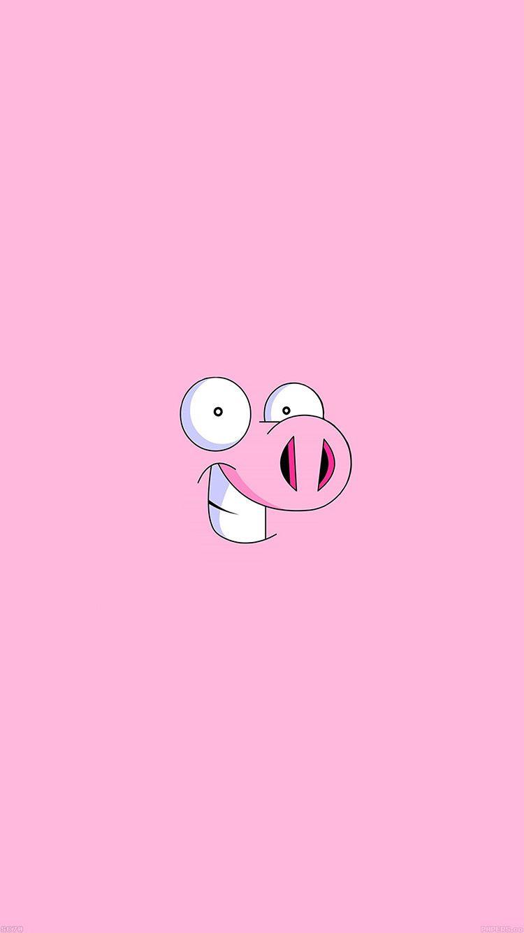 750x1334 Wallpaper Pig Cartoon