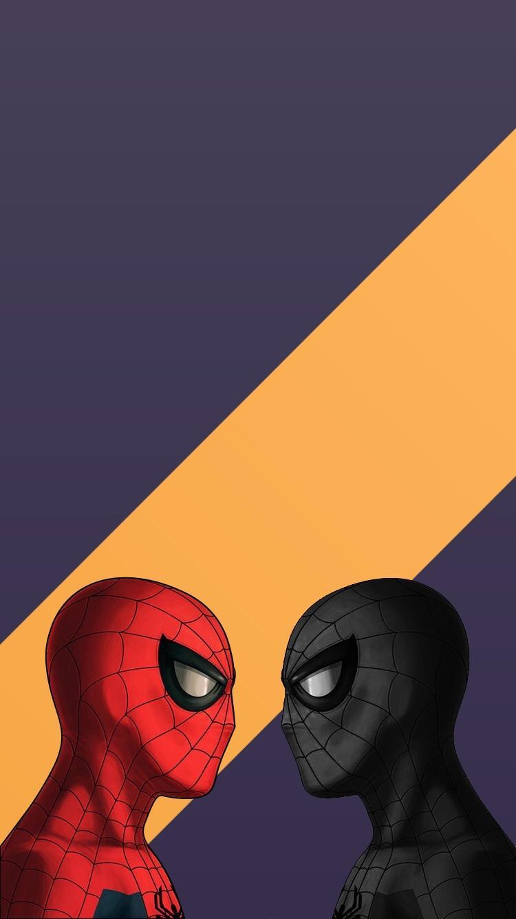 750x1334 A Minimal Spider Man Black Spiderman Wallpaper I Made