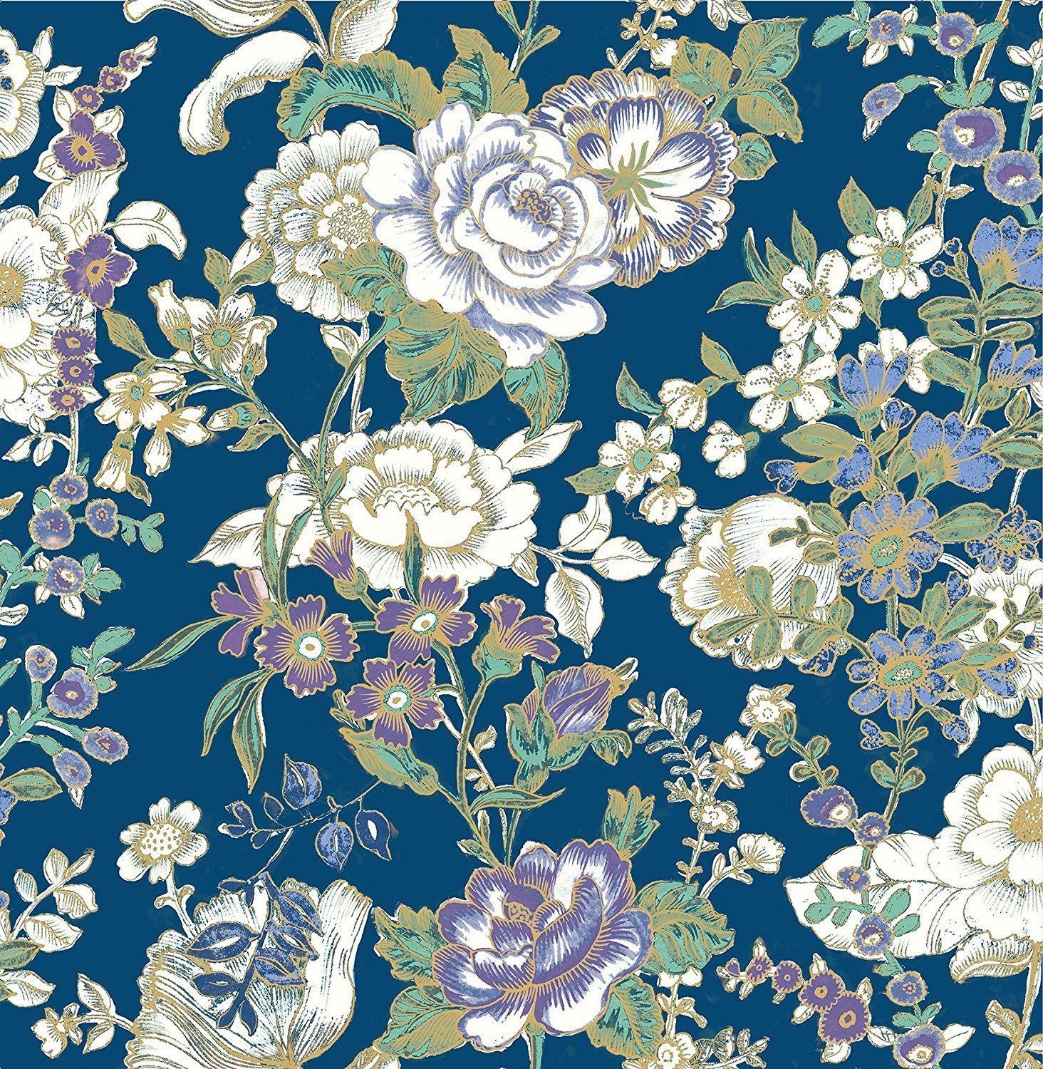 1464x1500 001847 Indigo Ainsley Boho Floral Kismet Street Prints