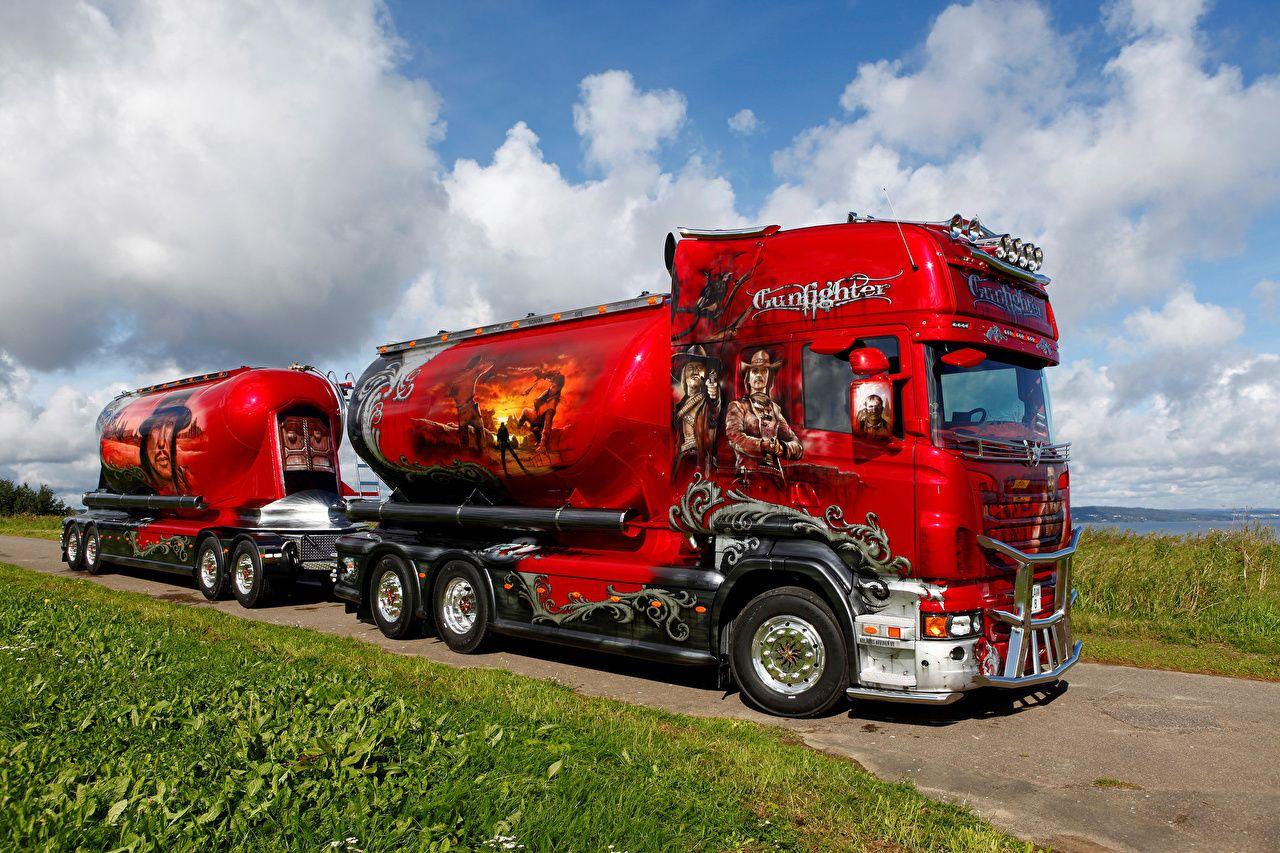 1280x853 Desktop Wallpaper lorry Scania R620 Red auto