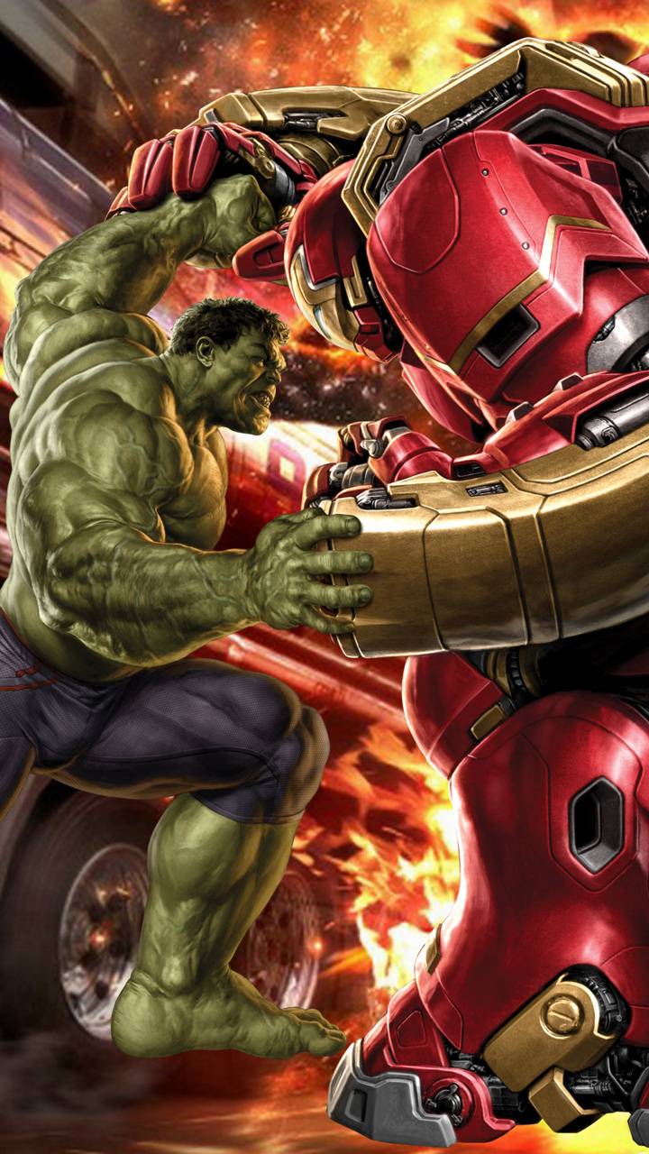 720x1280 Hulk Vs HulkBuster Wallpaper