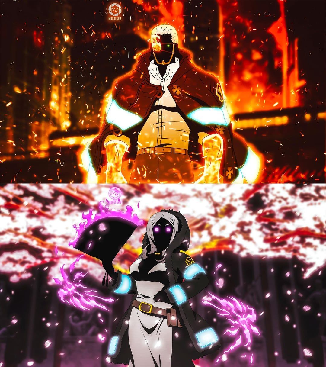 1080x1215 Fire Force Wallpaper