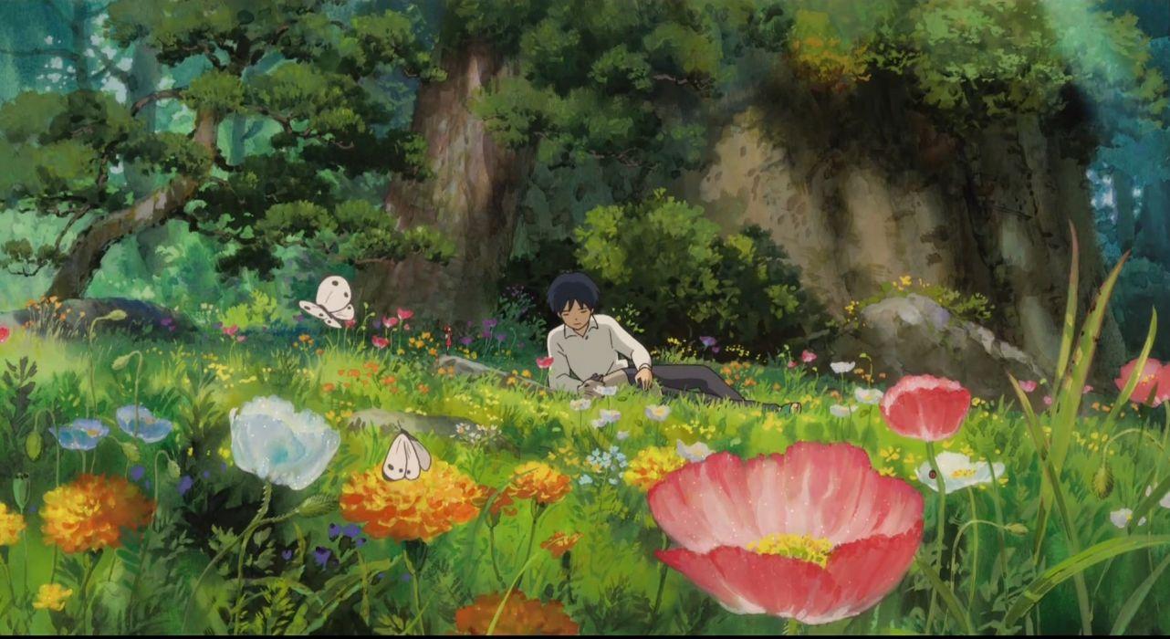 1282x700 Tác phẩm nghệ thuật vườn hoa anime bé trai Karigurashi no Arrietty
