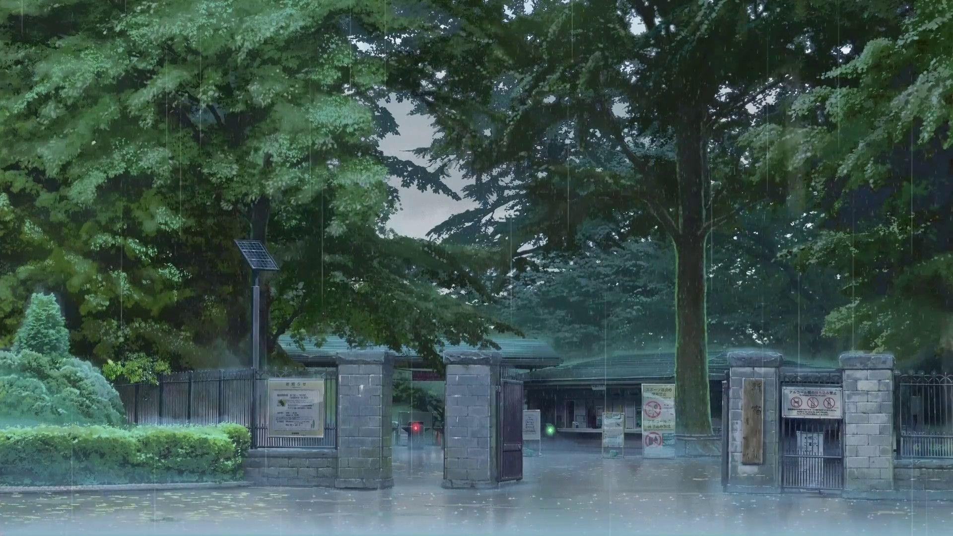 1920x1080 Garden of Words Wallpaper