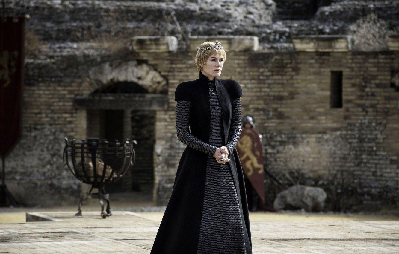 1332x850 Wallpaper crown, dress, dress, Queen, lions, game of thrones