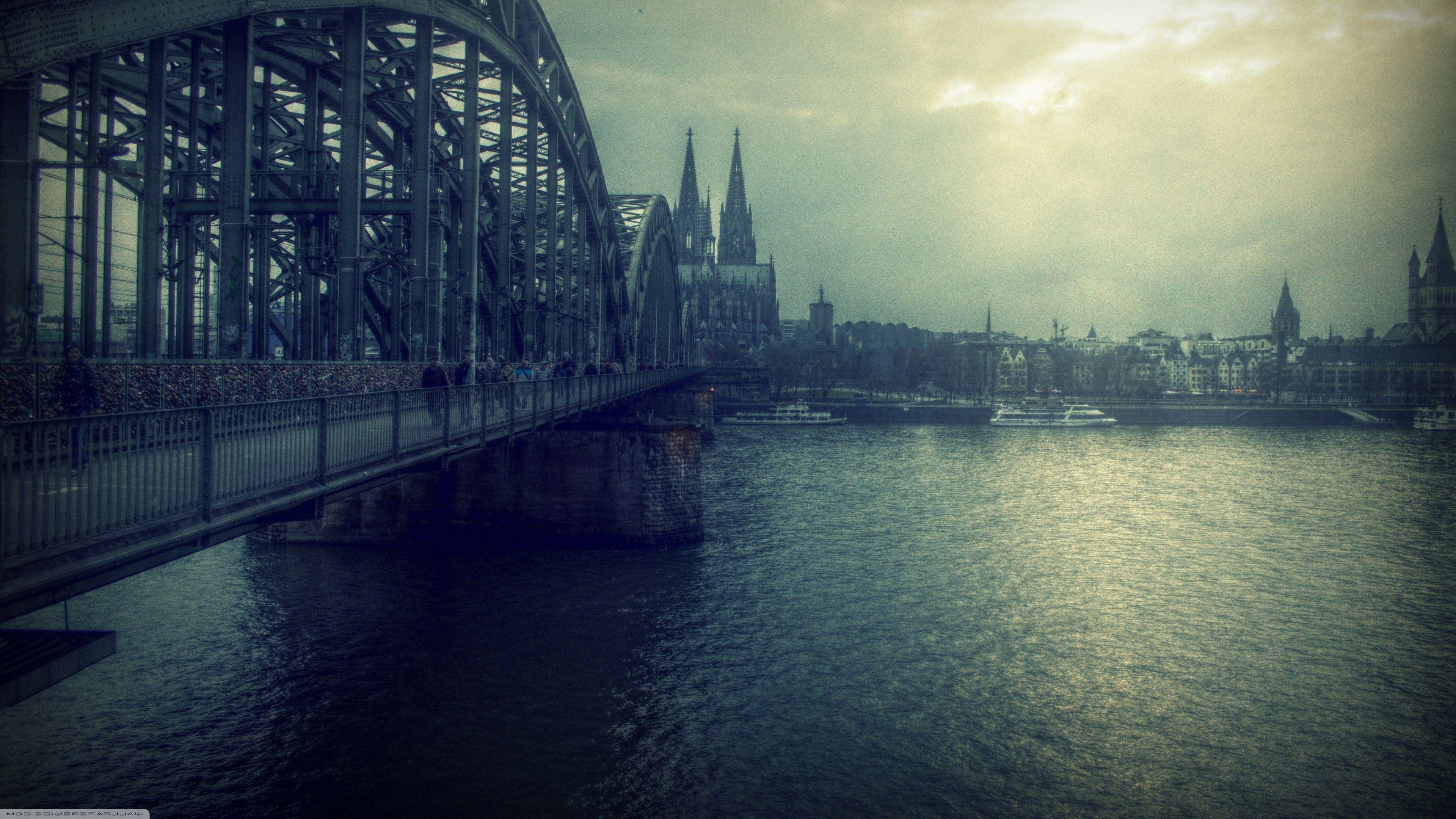 3840x2160 3840x2160 bridge cologne cologne cathedral germany
