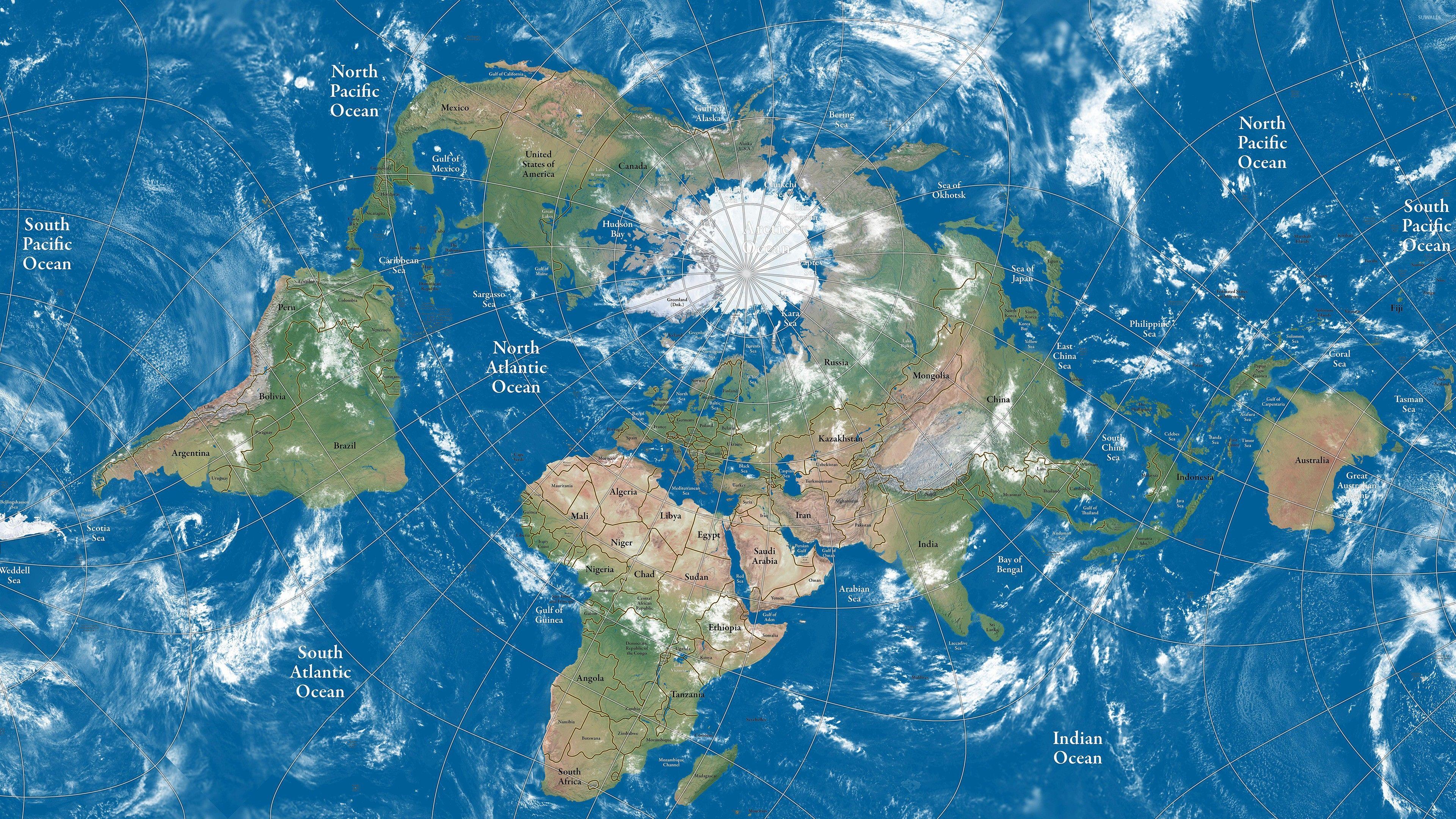 3840x2160 World Map Wallpaper India New World Map [2] Wallpaper Digital Art
